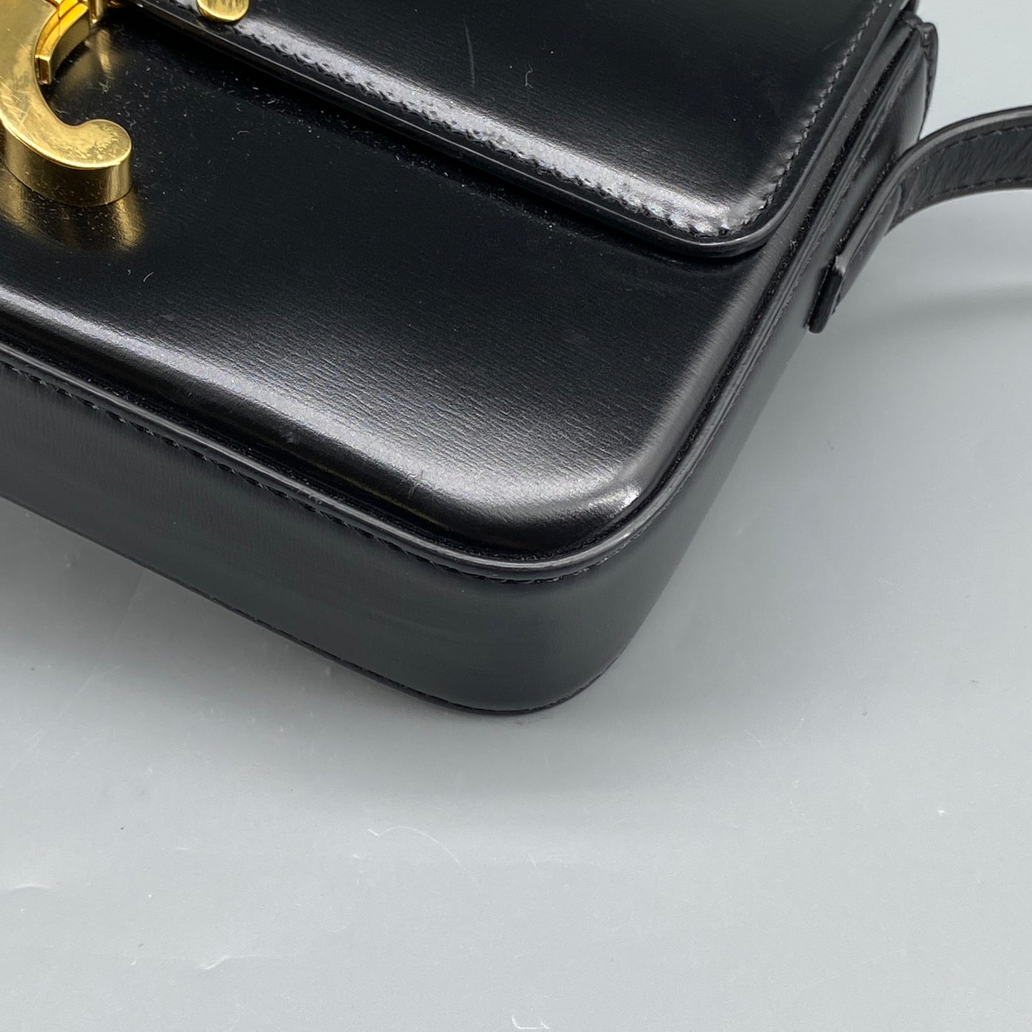 Celine Black Triomphe Shoulder Bag