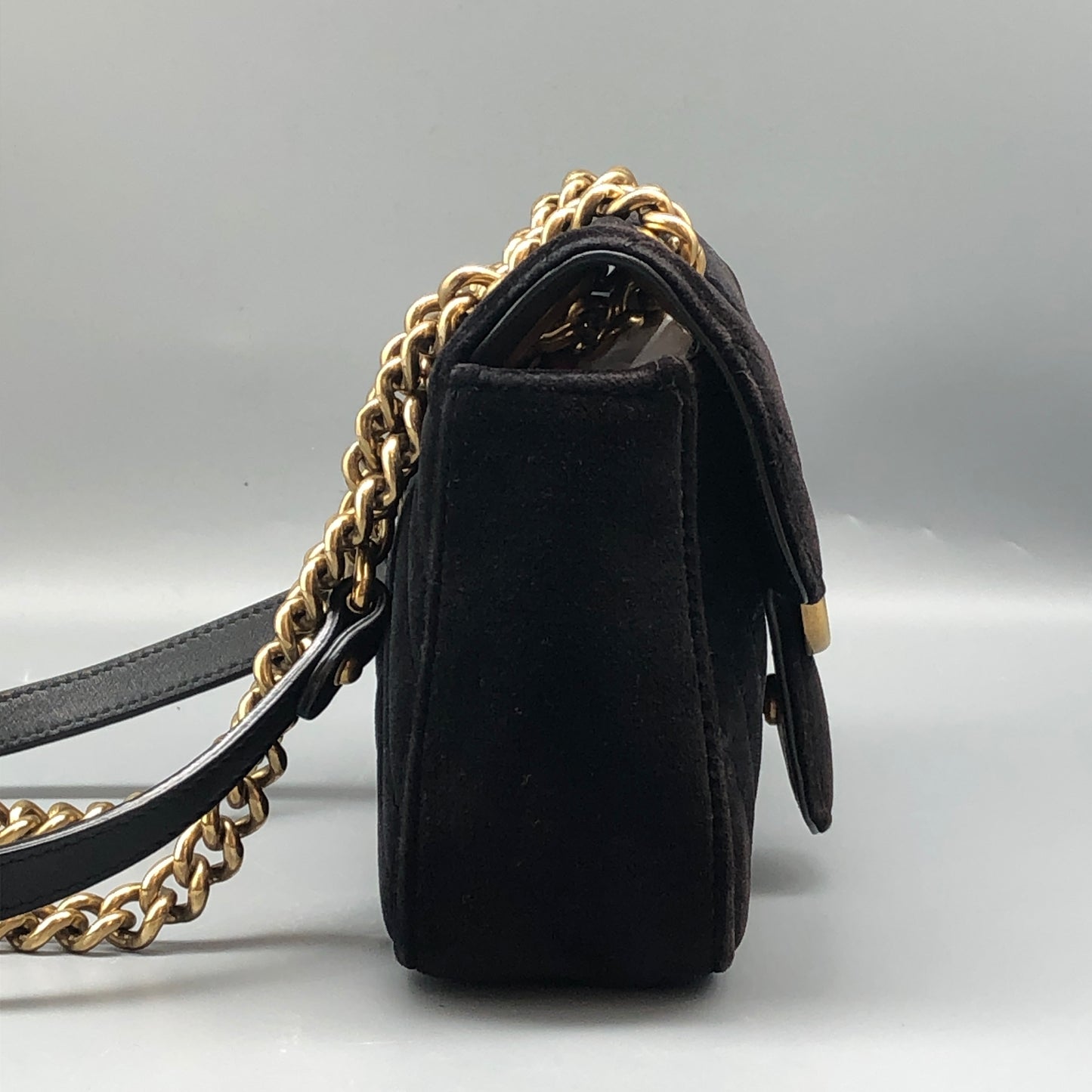 Gucci GG Marmont Velvet Shoulder Bag Black