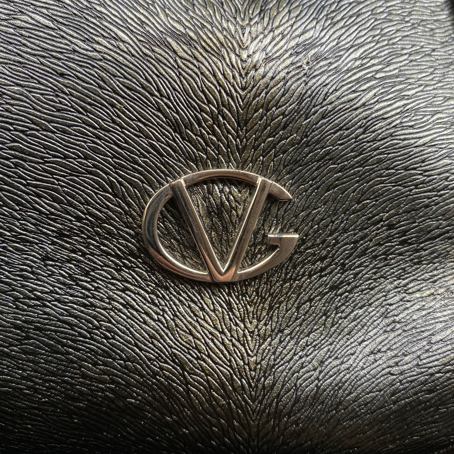 Giovanni Valentino Metallic Silver Leather Hobo Shoulder Bag