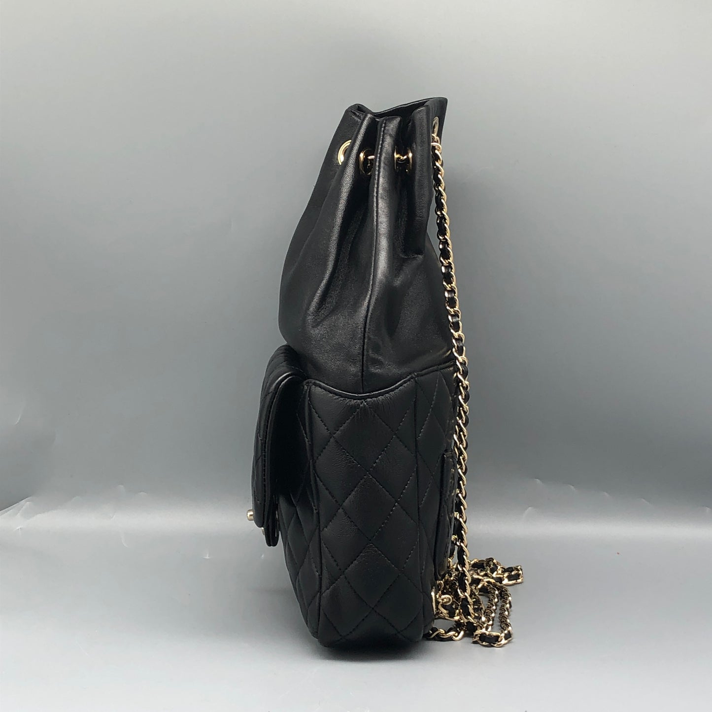 Chanel Lambskin Quilted Small In Seoul Backpack Bag Black