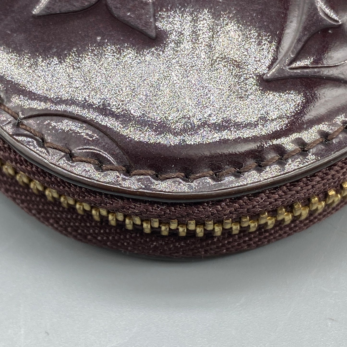 Louis Vuitton Deep Purple Monogram Vernis Heart Zip Coin Purse