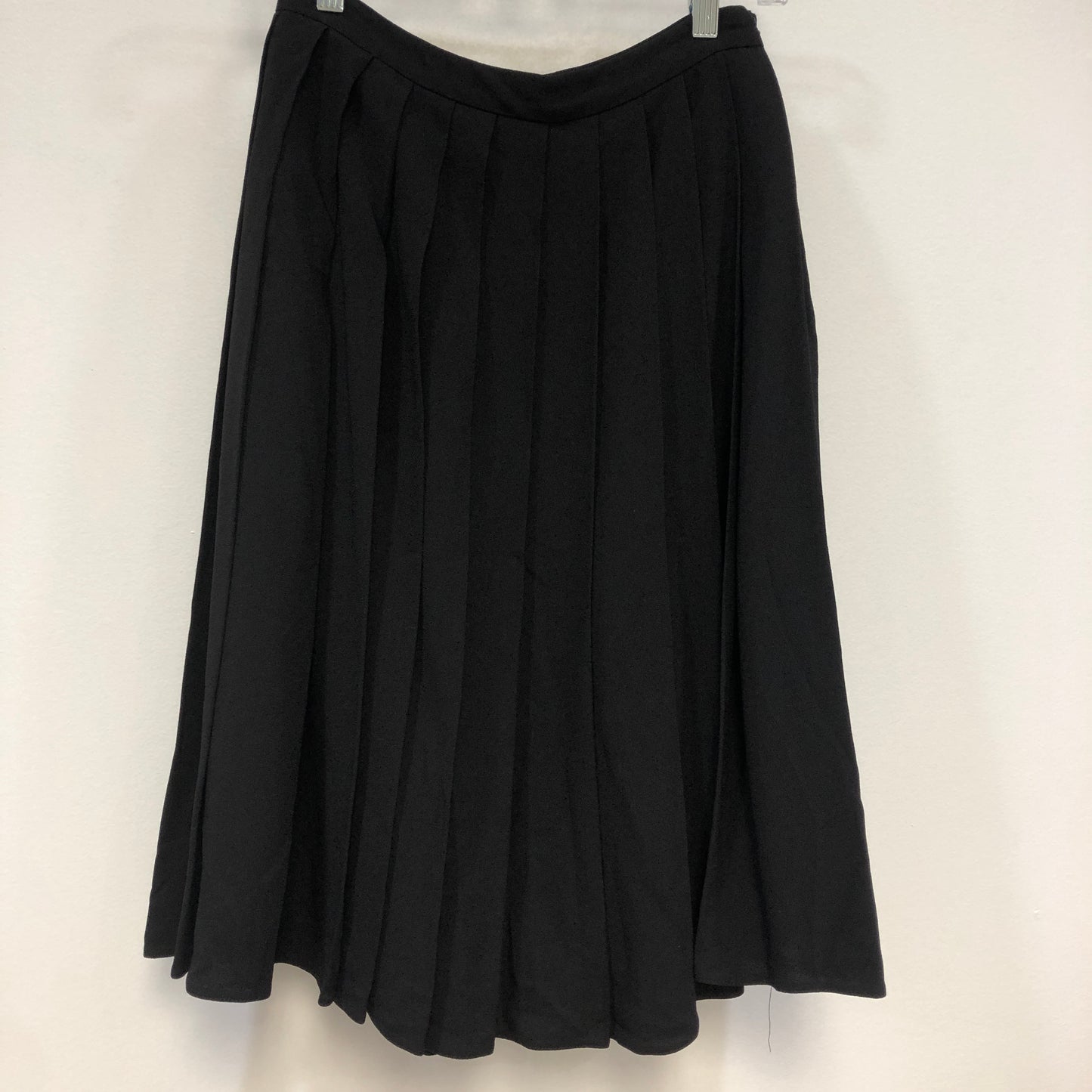 Prada Black Pleated Midi Skirt Size 38