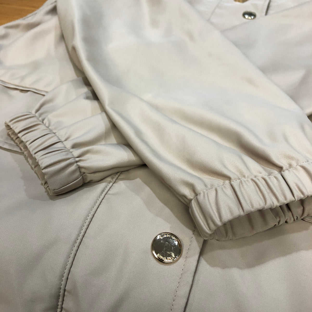 Burberry Light Khaki Hooded Jacket Size 8