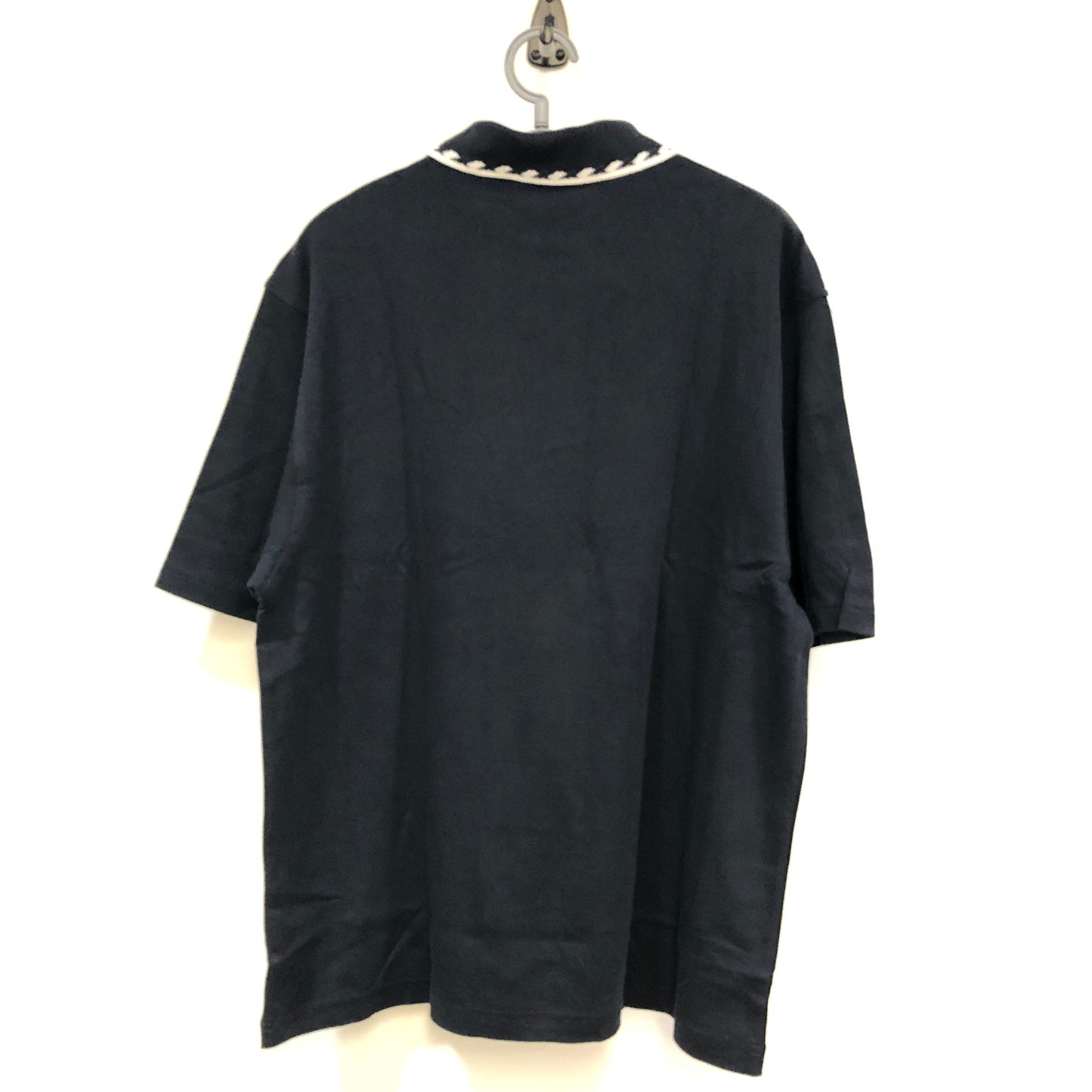 Balenciaga Navy Blue Half Zip Short Sleeve Polo Top Size 6