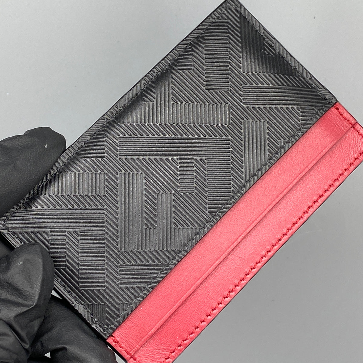 Fendi Black FF Diagonal Canvas Card Holder