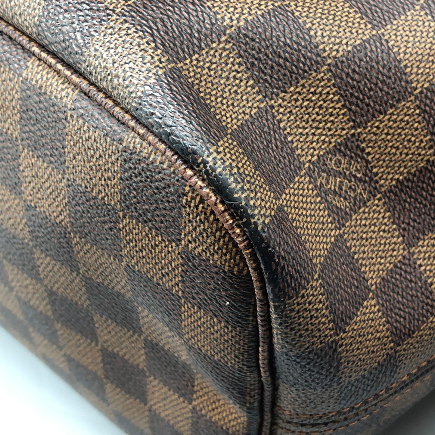 Louis Vuitton Neverfull Damier Ebene Tote Bag Brown