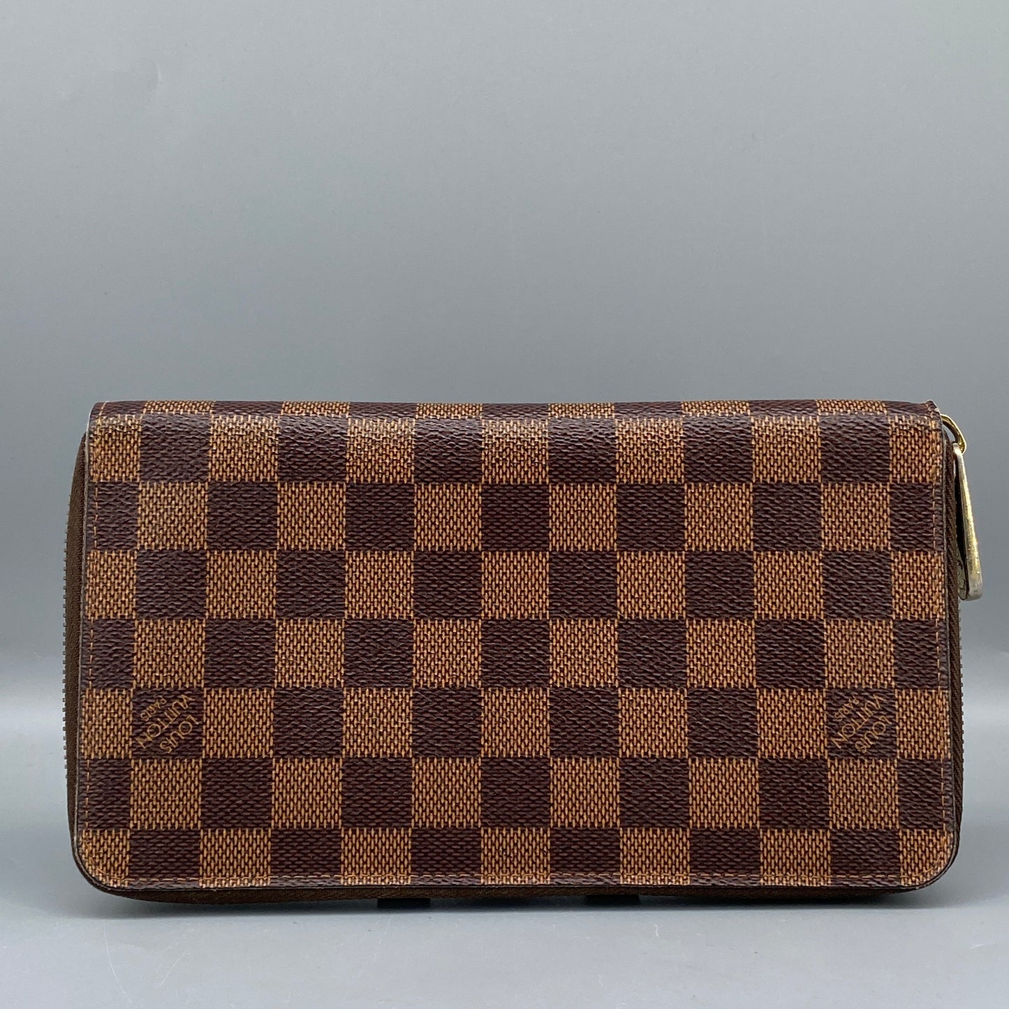 Louis Vuitton Brown Damier Ebene Canvas Full-Zip Long Wallet