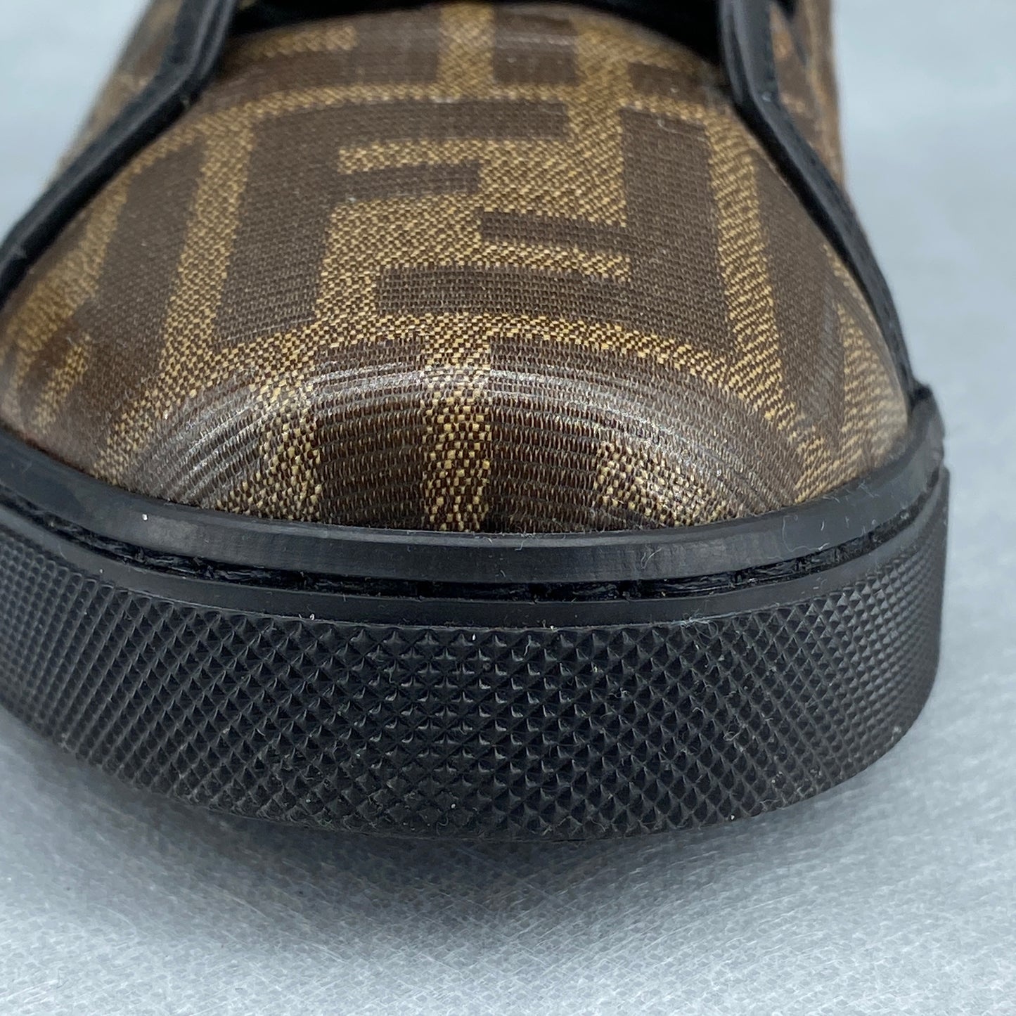 Fendi FF Motif Women High‑Top Sneakers Size 37 brown