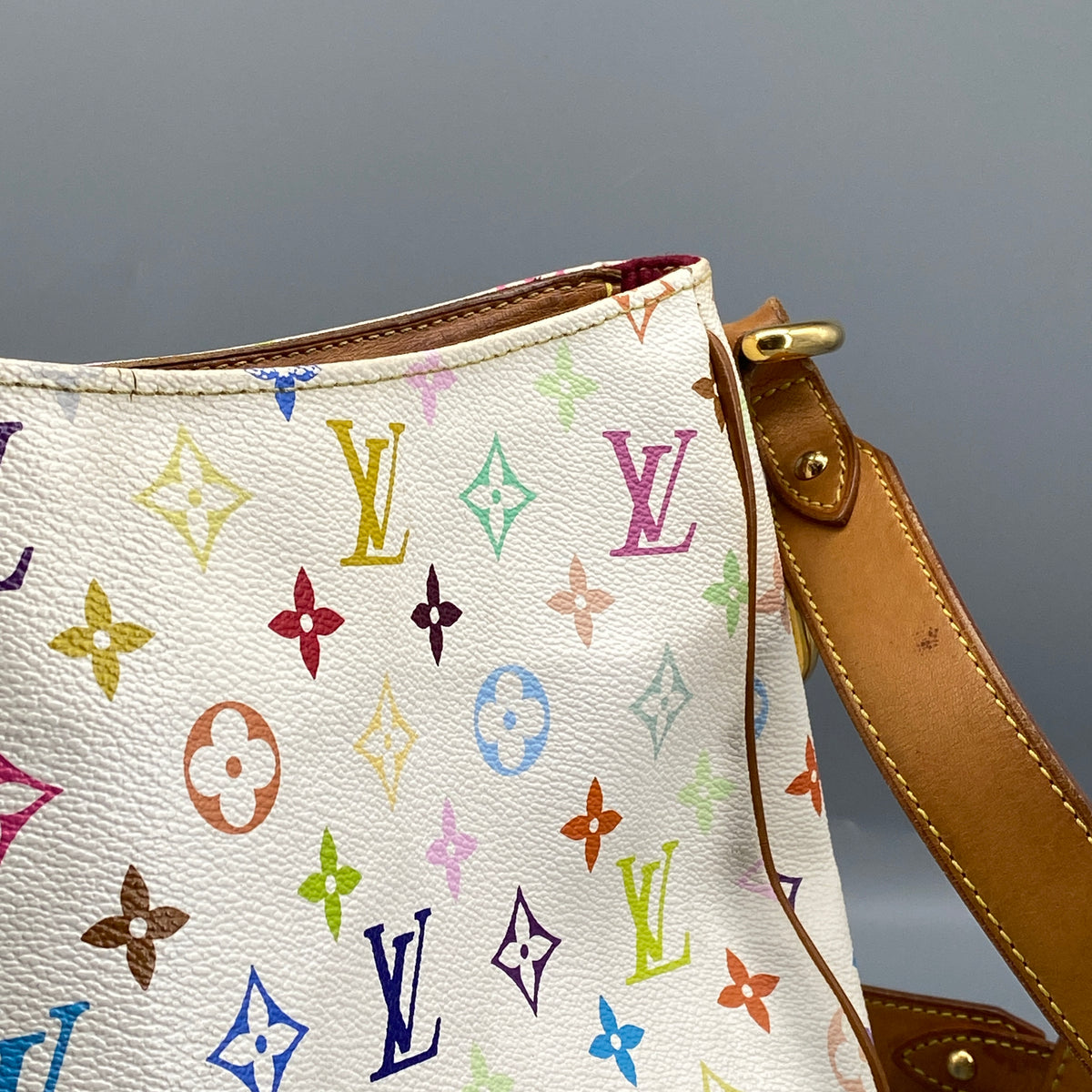 Louis Vuitton Monogram Multicolour Lodge White Shoulder Bag