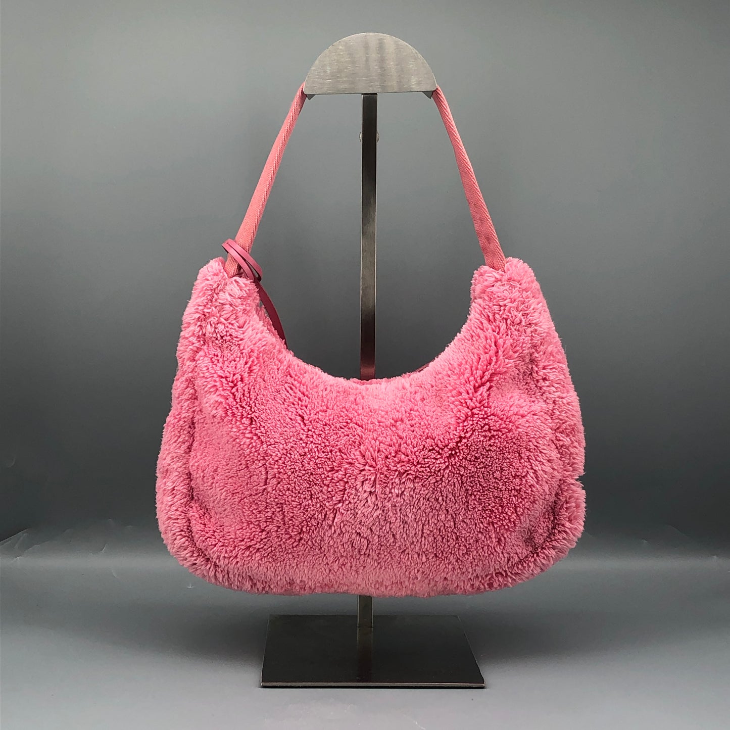 Prada Pink Fuzzy Fleece Re-Edition 2005 Shoulder Bag