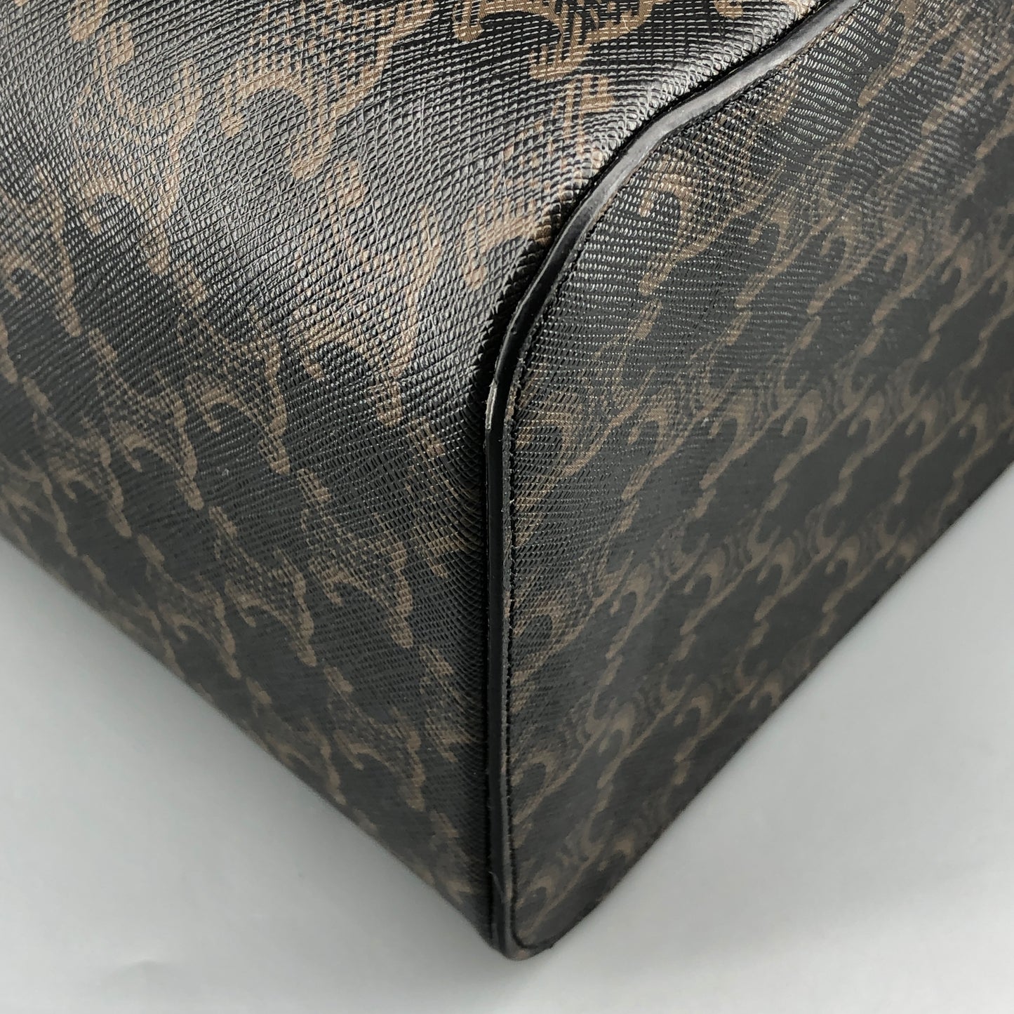 Celine Triomphe Canvas Vanity Case Bag Dark Brown