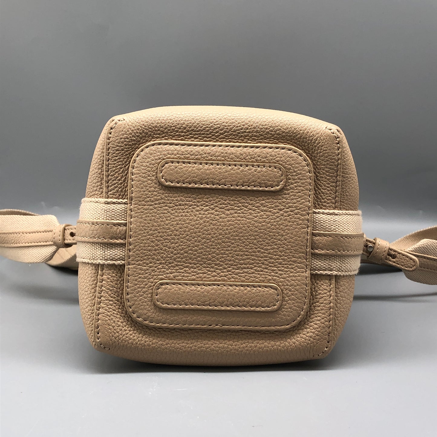 Loro Piana Beige Leather Bucket Bag