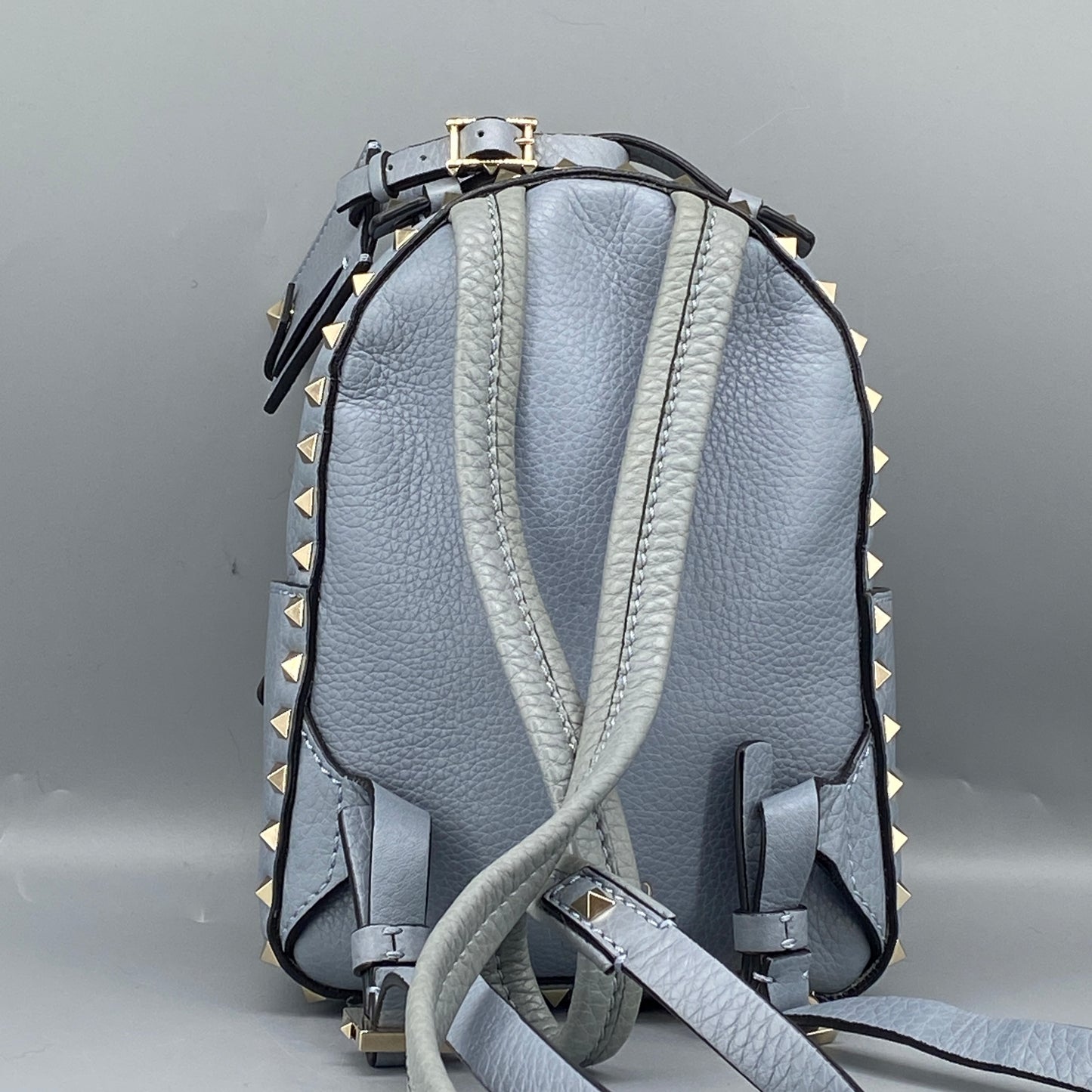 Valentino Slate Blue Rockstud Backpack