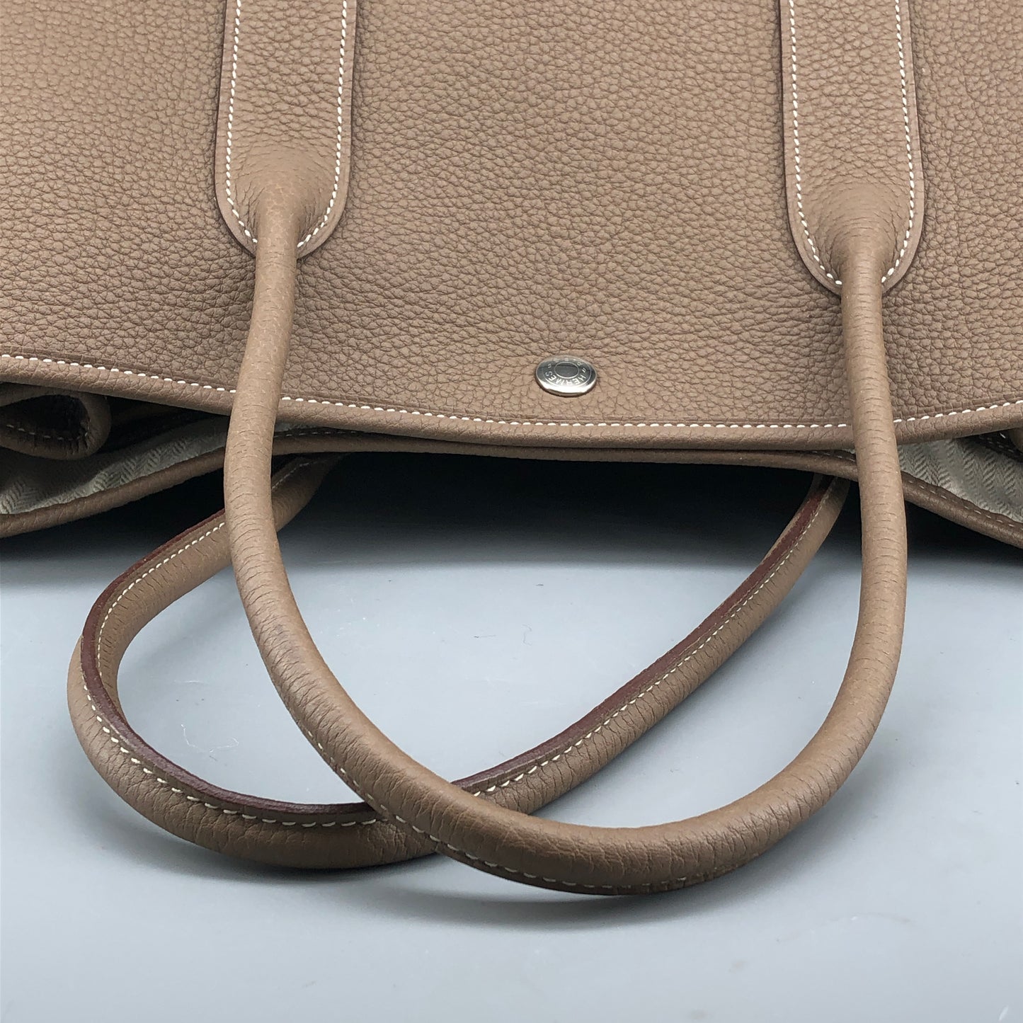 Hermes 2017 Taupe Garden Party 36 Tote Bag
