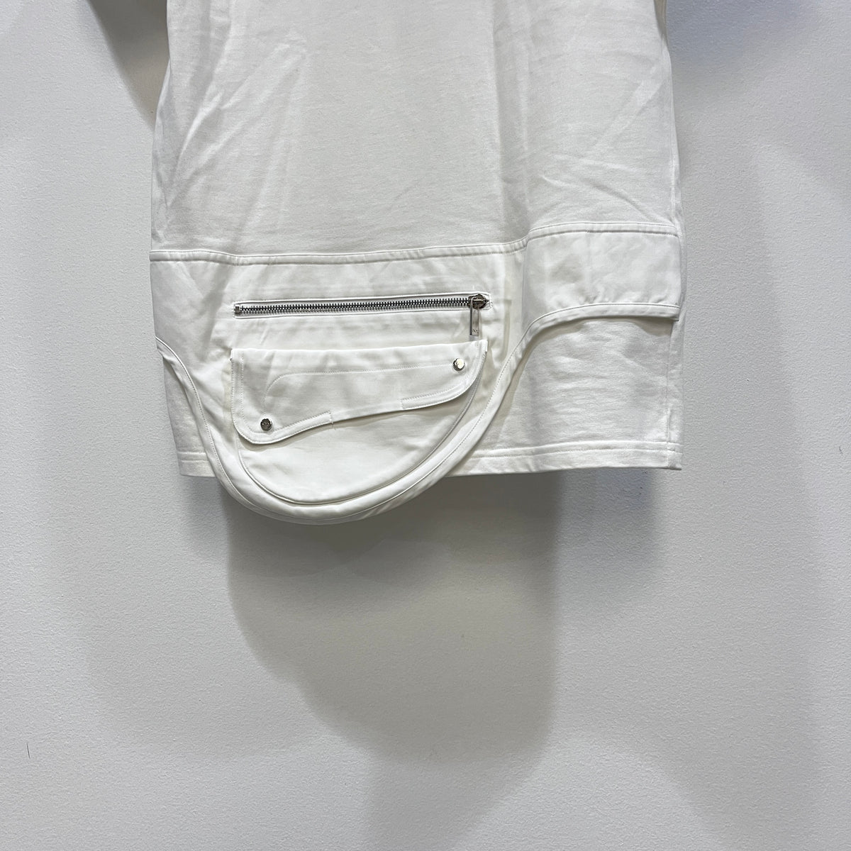 Christian Dior White Men’s Saddle Zipper Pocket T-shirt Size XS