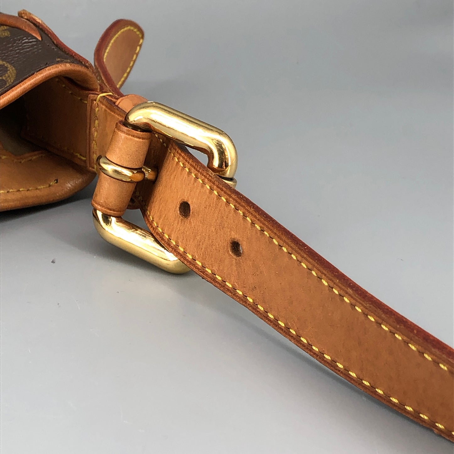 Louis Vuitton Hudson Monogram Canvas Shoulder Bag Brown