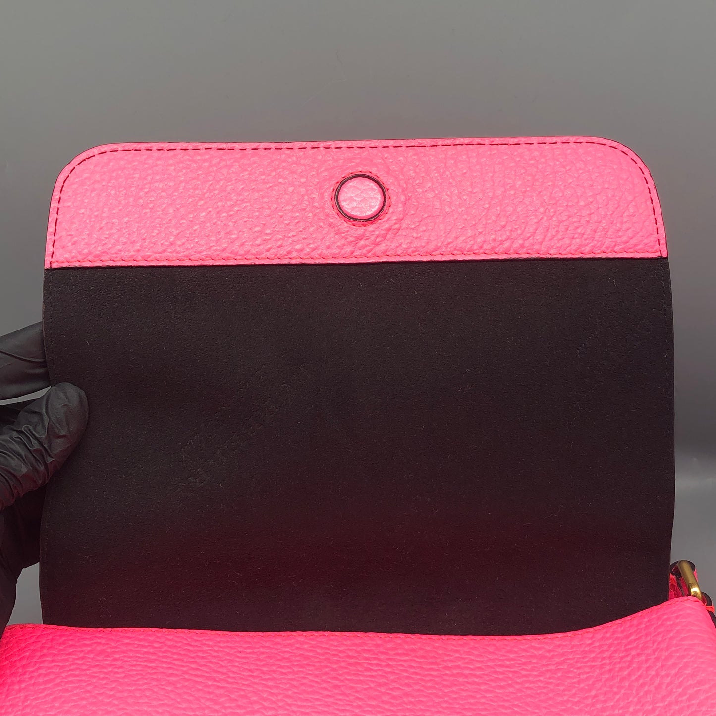 Burberry Pink Grained Leather Crossbody Bag
