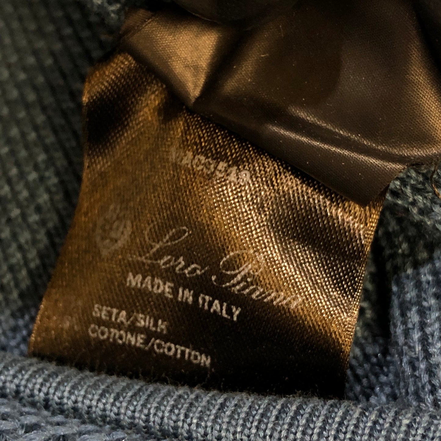 Loro Piana Blue Zip Knit Cardigan Size 42
