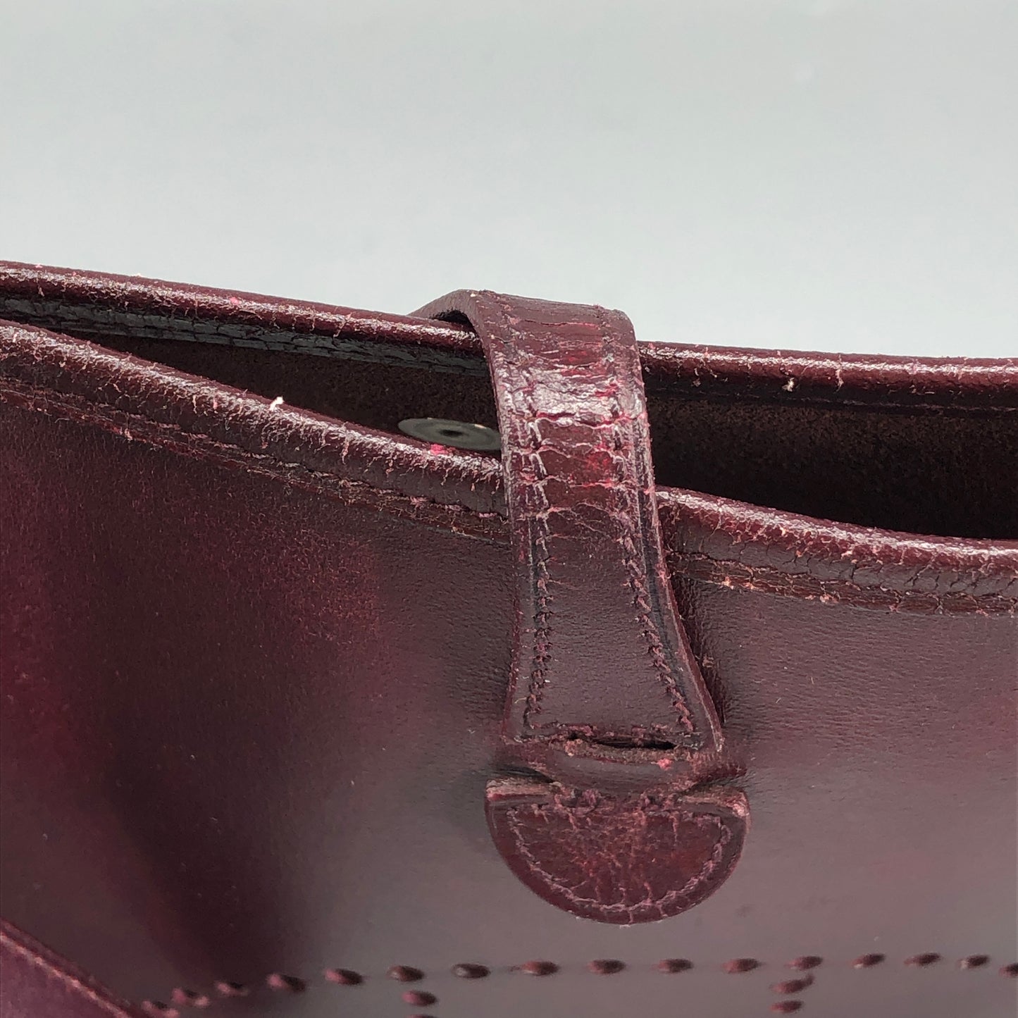 Hermes TPM Mini Evelyne I Bag Dark Red Box Calf Year 2002