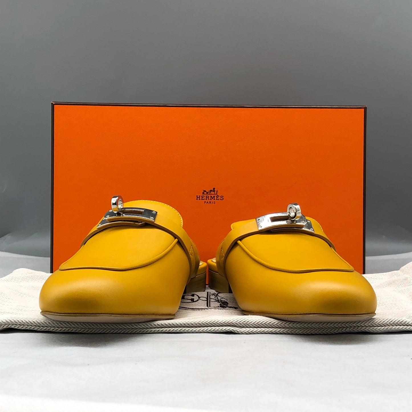 Hermes Women's Yellow Oz Mules shoes 37