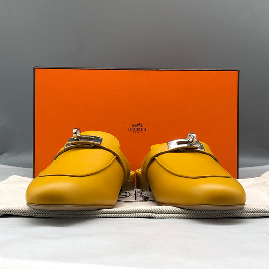 Hermes Women's Yellow Oz Mules shoes 37