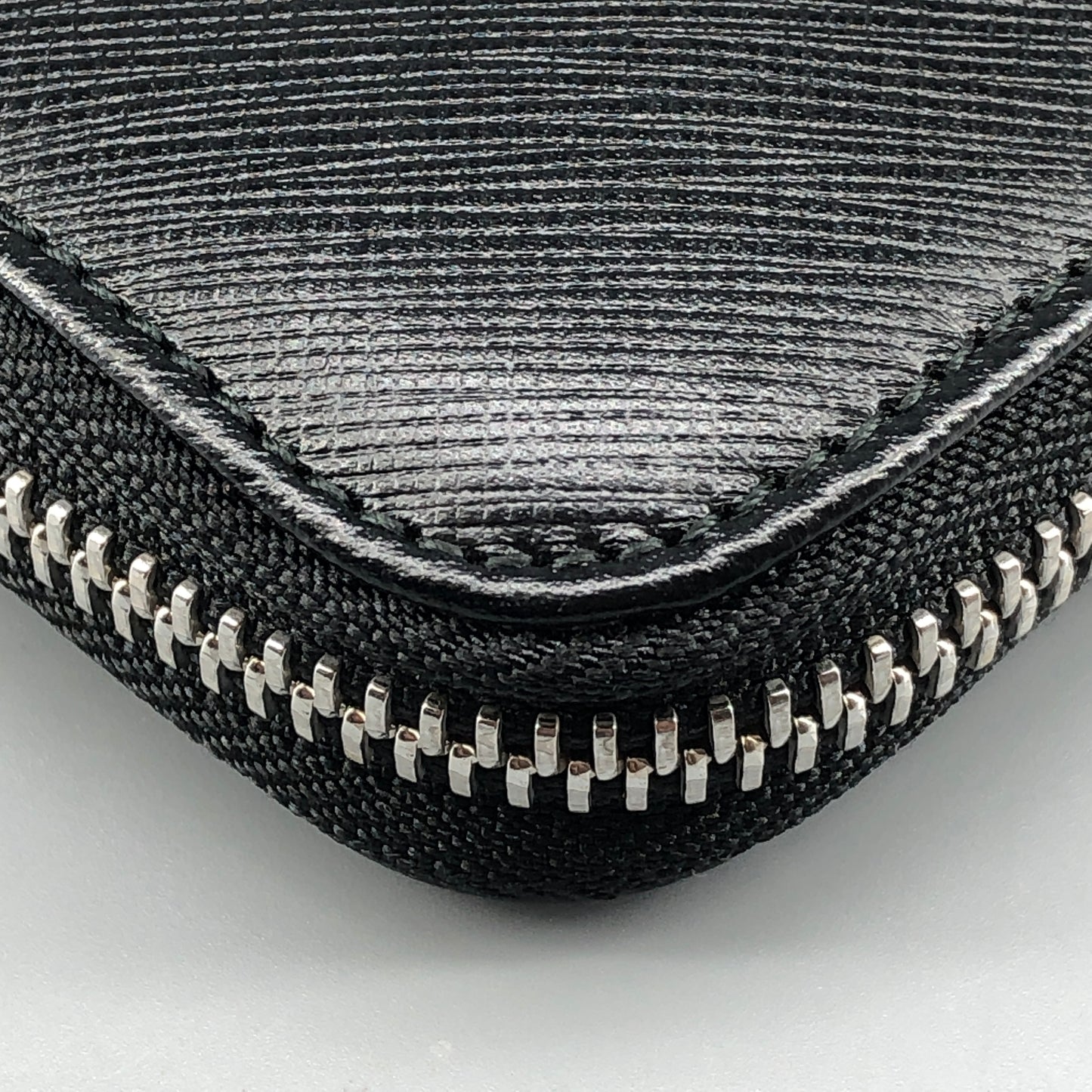 Salvatore Ferragamo Black Gancini Zip-Around Long Wallet