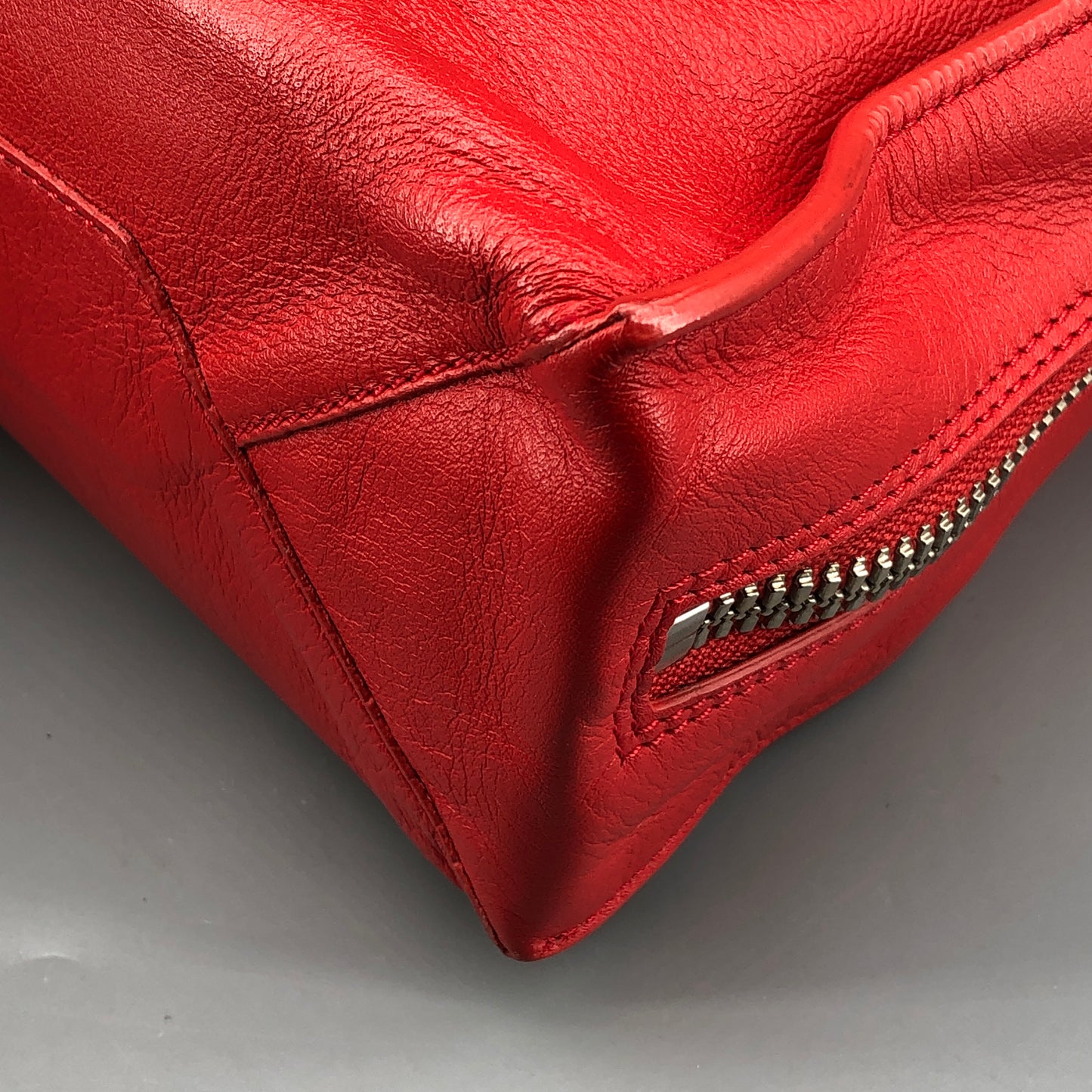 Balenciaga Mini City Lambskin Leather Handbag Red