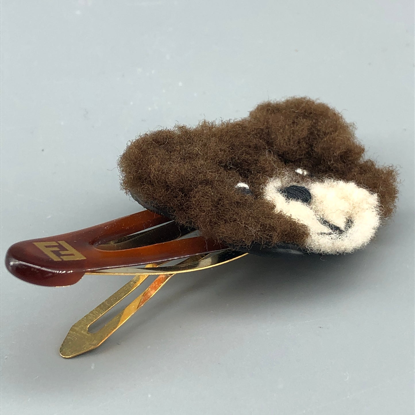 Fendi Kids Plush Bear Resin Alligator Hair Clip
