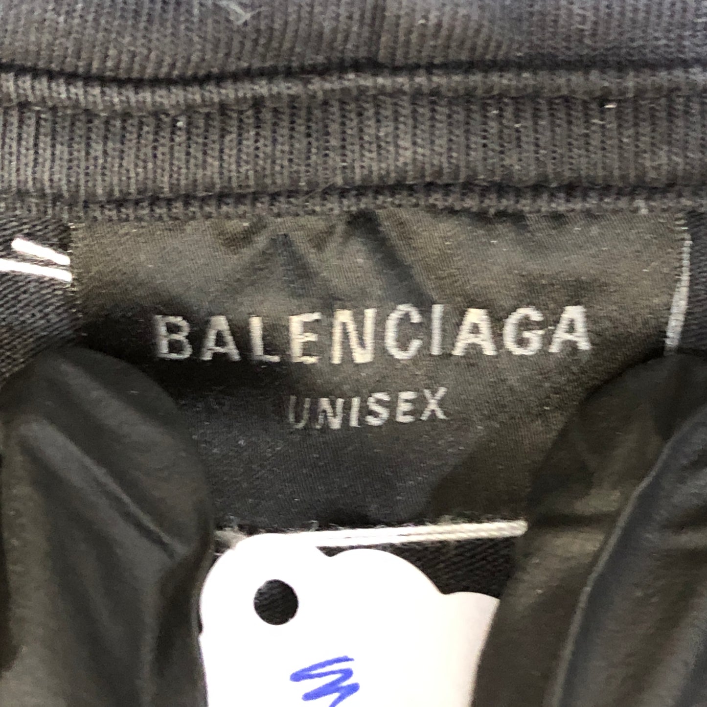 Balenciaga Deep Grey Statue Print Long Sleeve Hooded Top Size S
