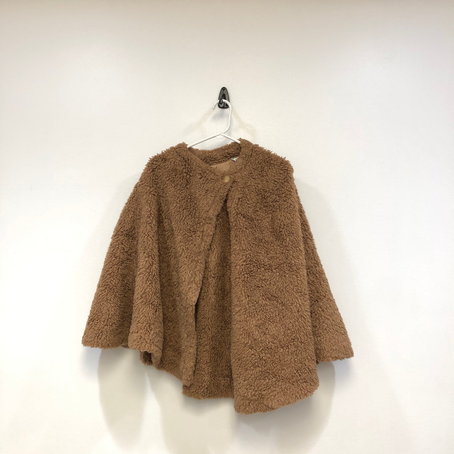 Max Mara Brown Teddy Wool Cape