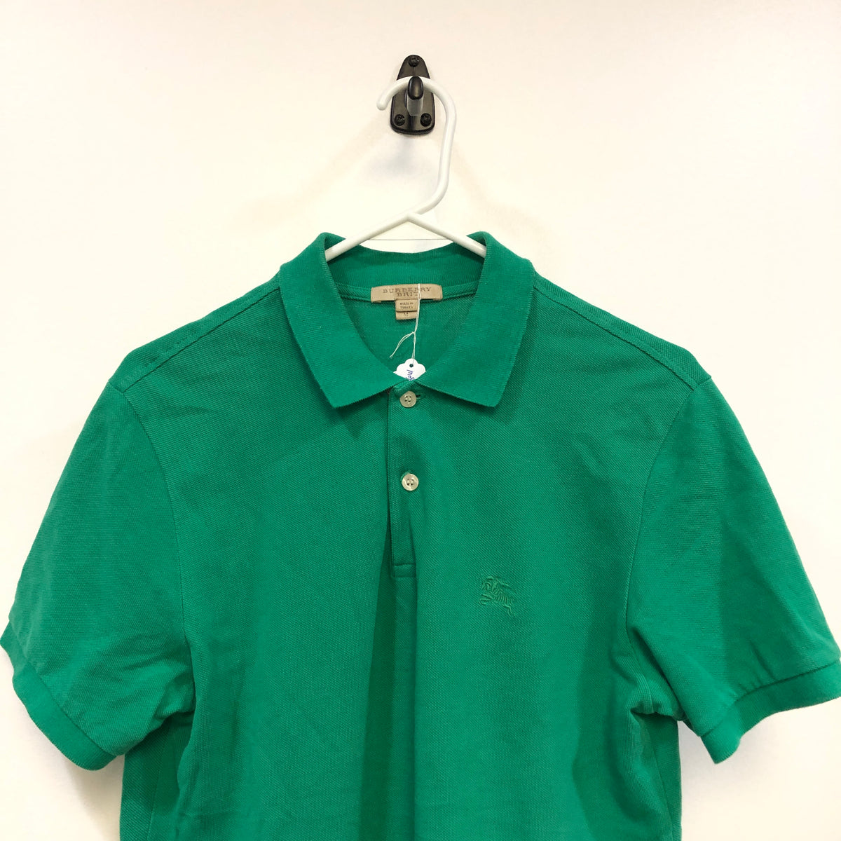 Burberry Jade Green Polo Shirt Size M
