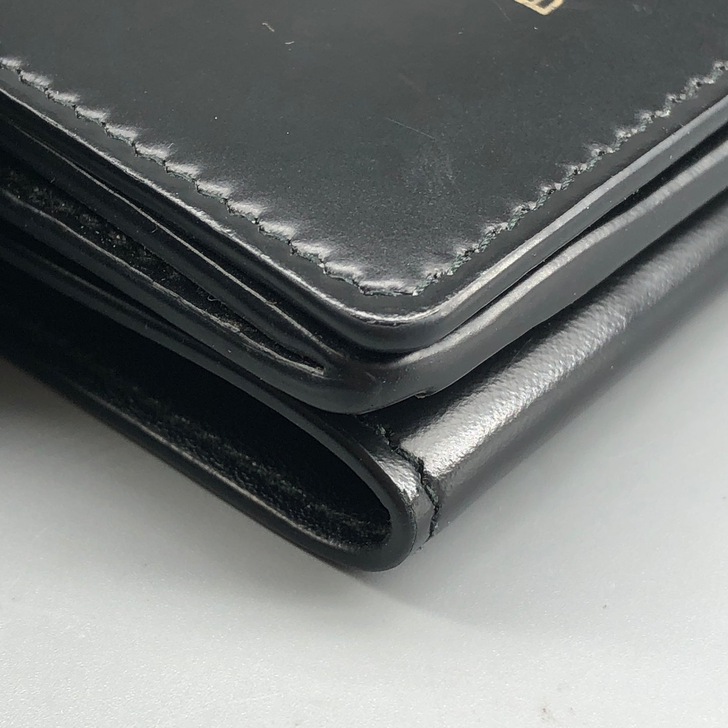 Balenciaga Black Smooth Leather Short Wallet