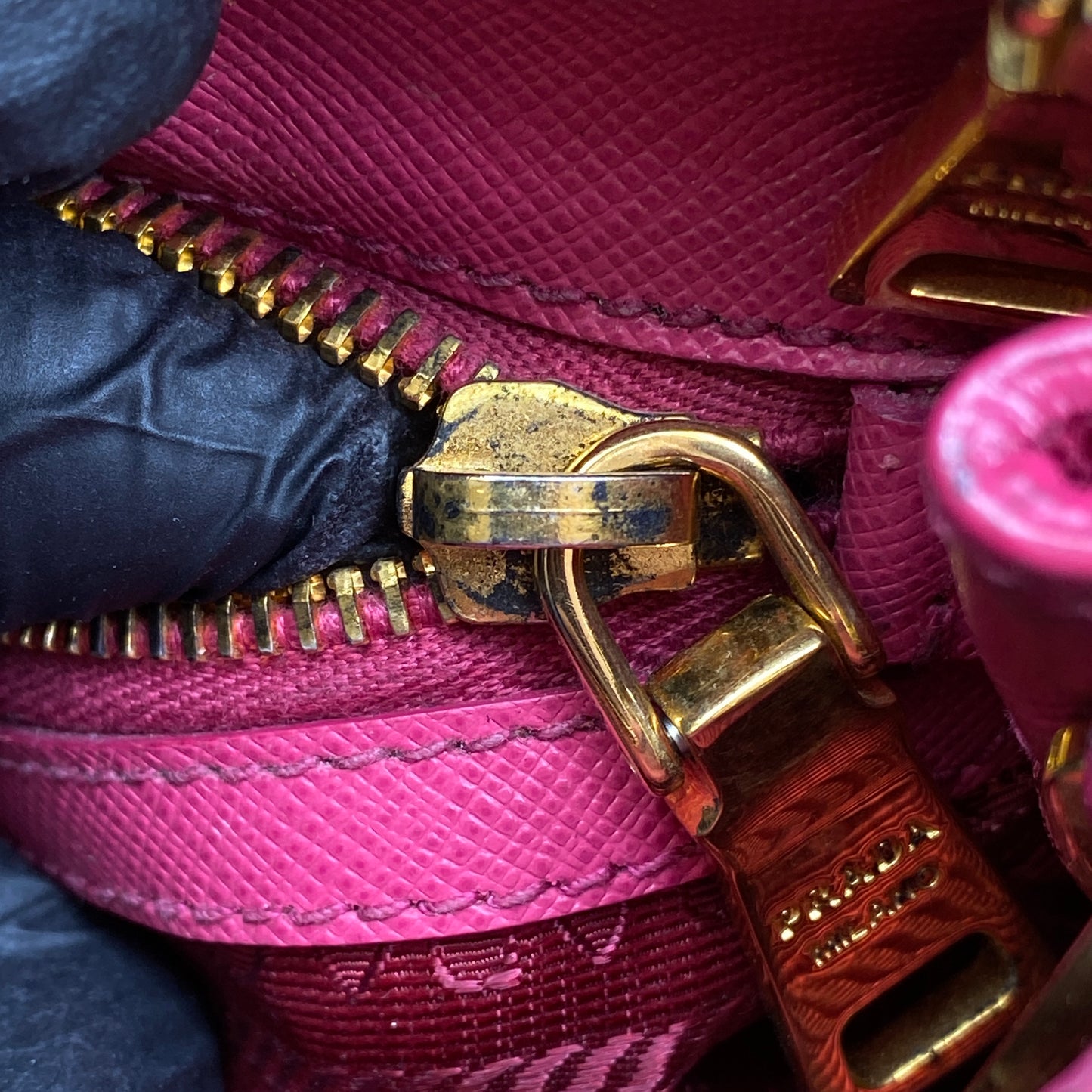 Prada Pink Saffiano Leather Galleria Handbag
