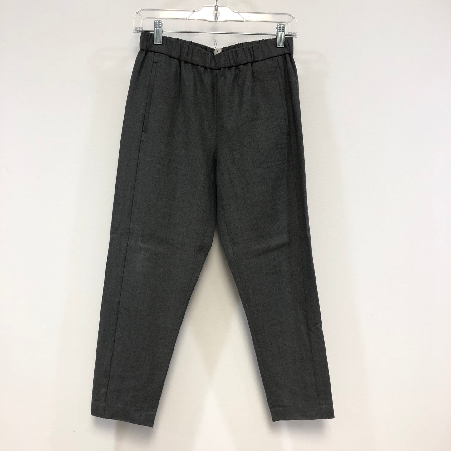 Theory Grey Elastic Waist Tapered Ankle Pants Size P/TP