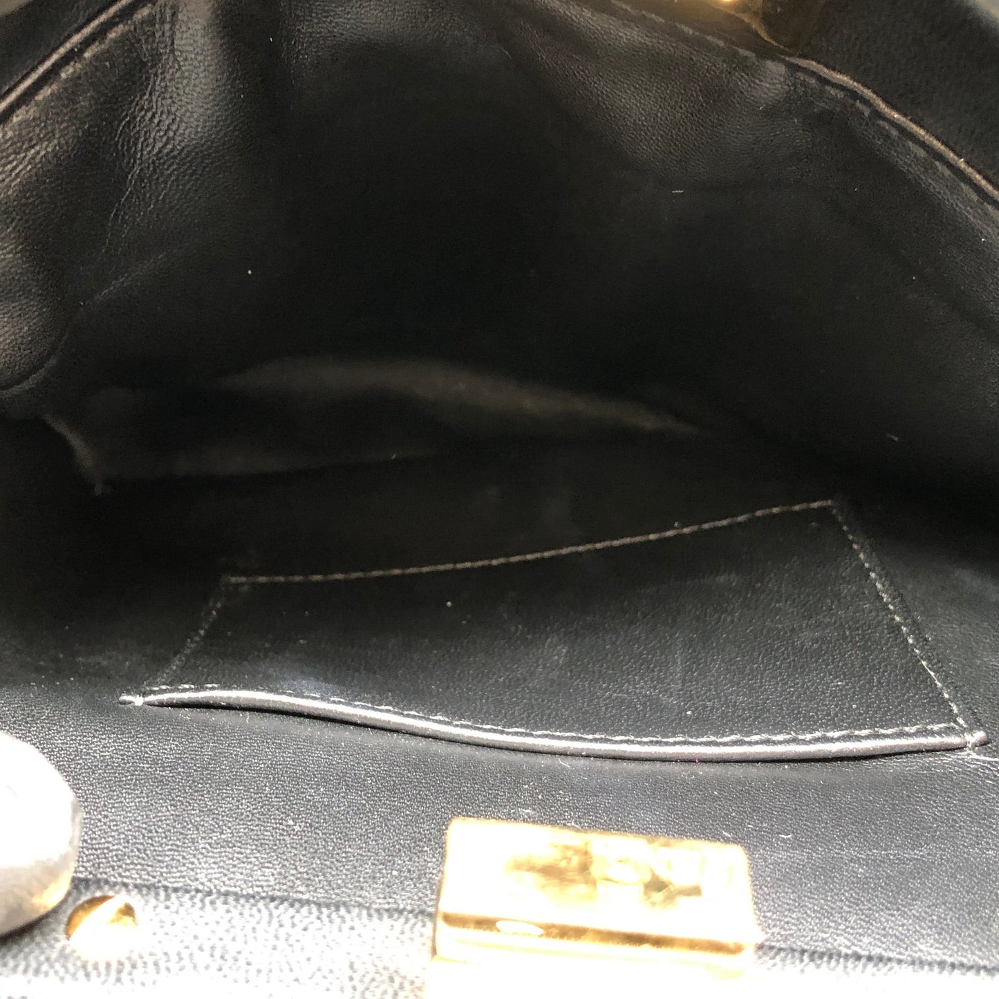 Fendi Mini Black Smooth Leather Peekaboo Handbag