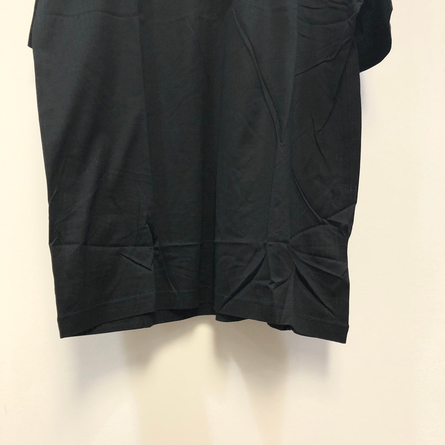 Giovanni Valentino Black Solid Short Sleeve Polo Shirt XXL
