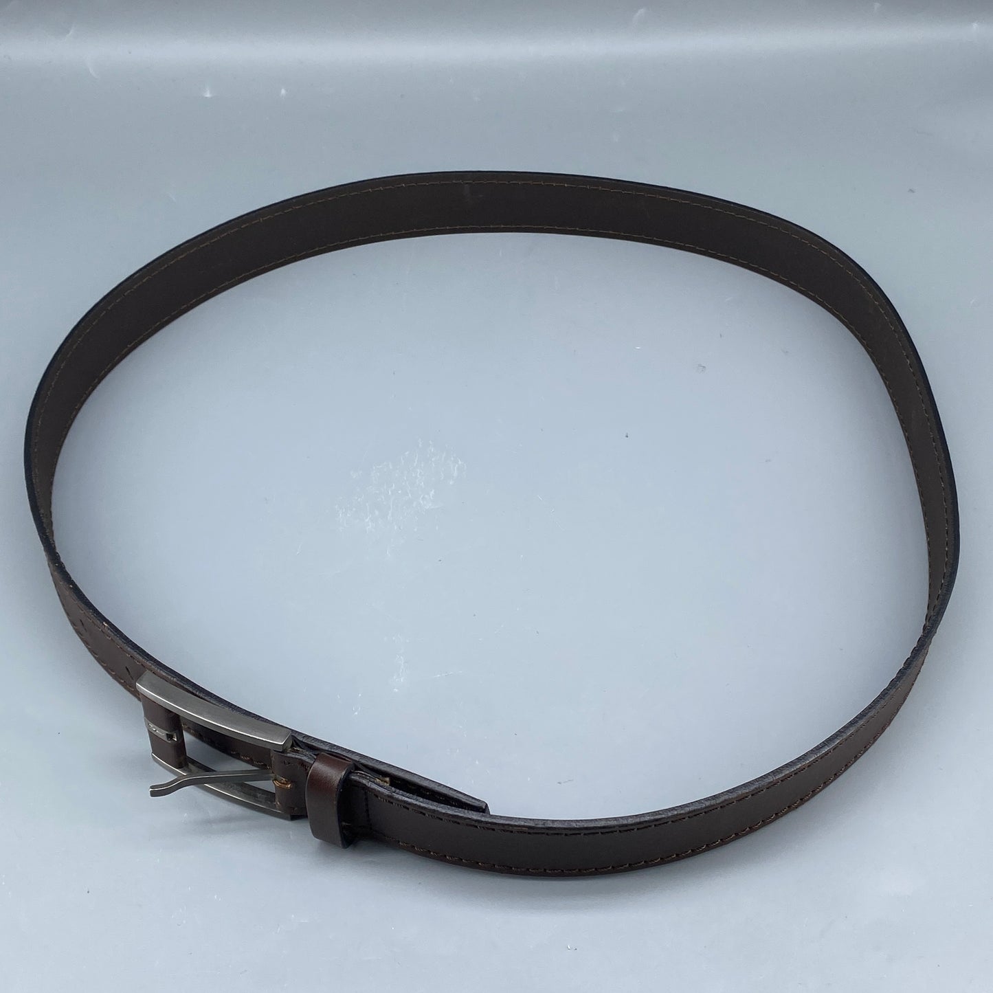 Ferragamo Deep Brown Leather Pin Buckle Belt 100cm