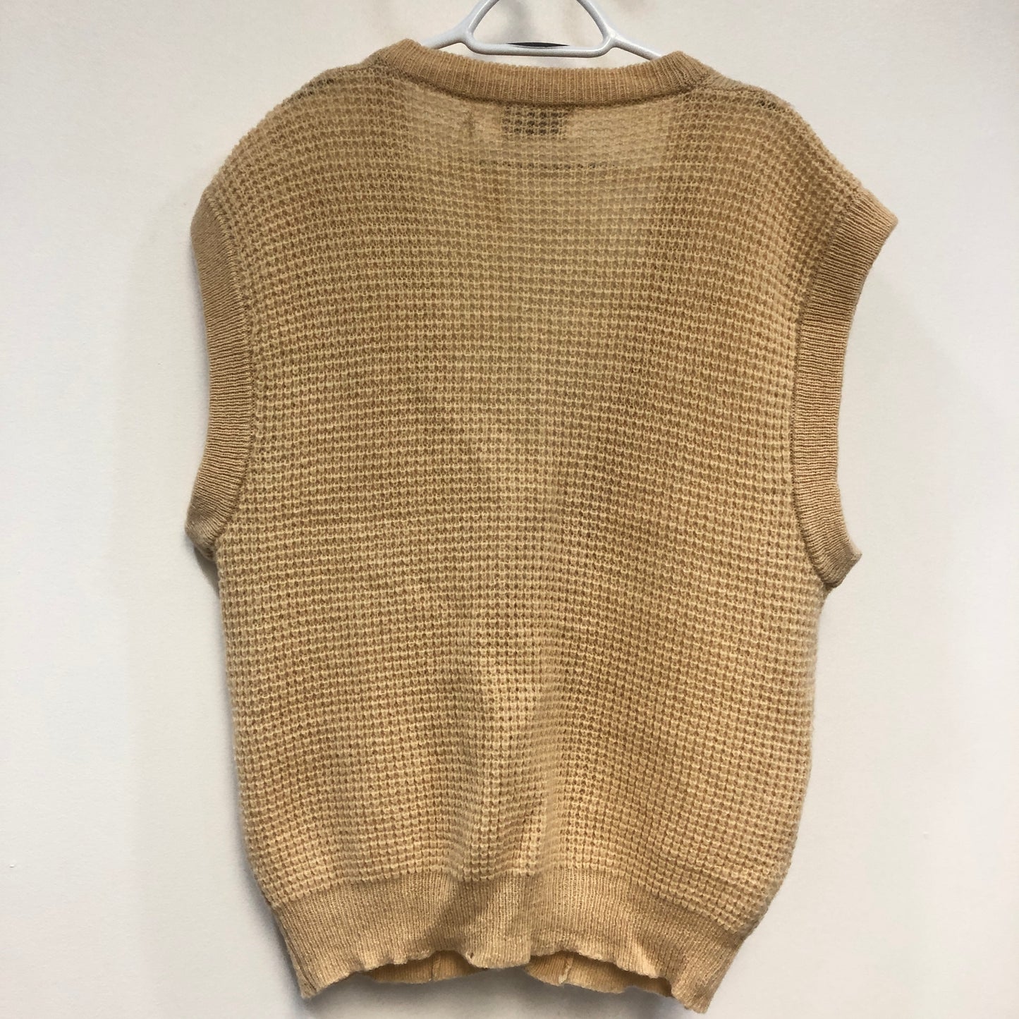 Christian Dior Skin Color Cable Knit Button Vest Size XL