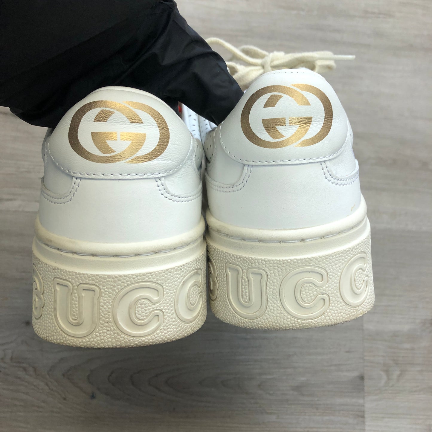Gucci Ace GG Supreme Canvas Web Sneaker Shoes 36 White Blue Red