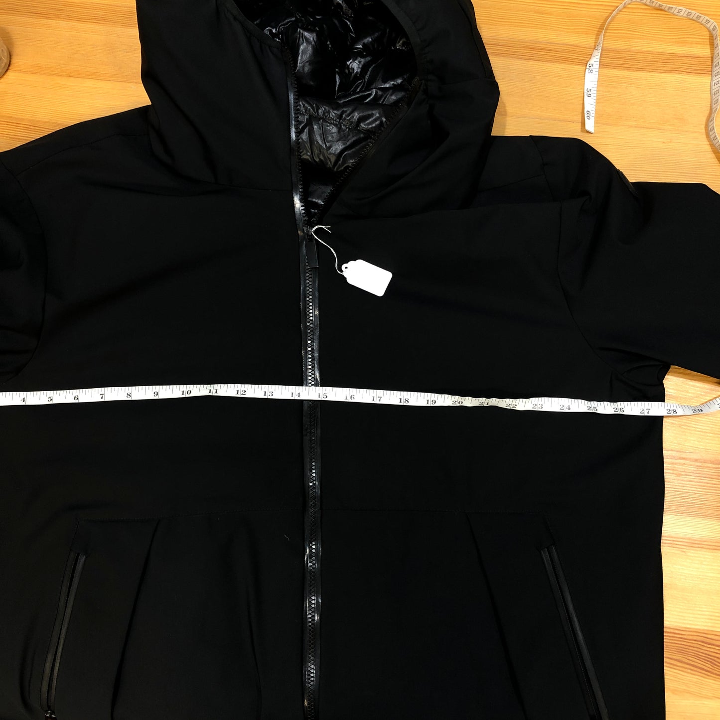 Moncler Black Hooded Jacket Size 7