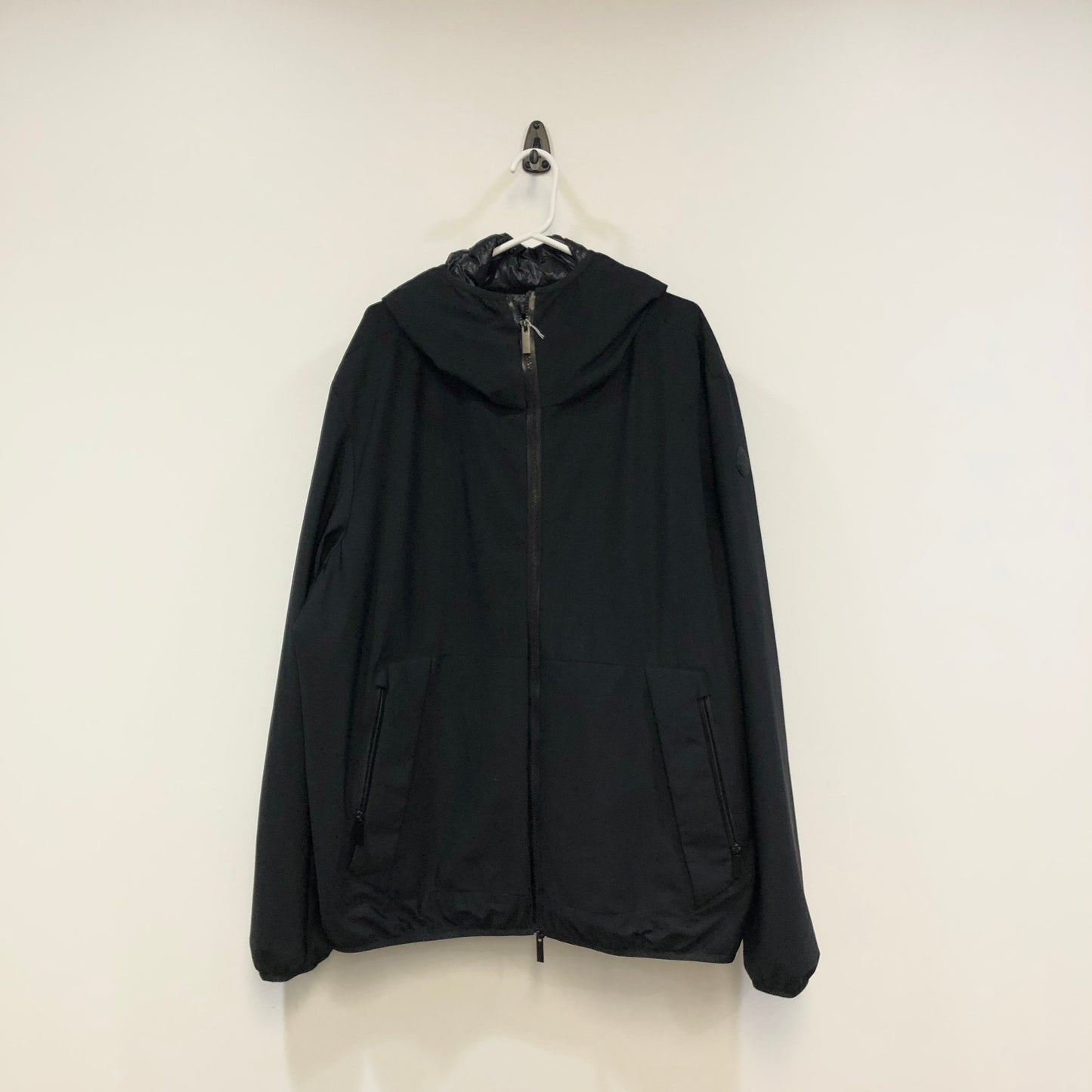 Moncler Black Hooded Jacket Size 7