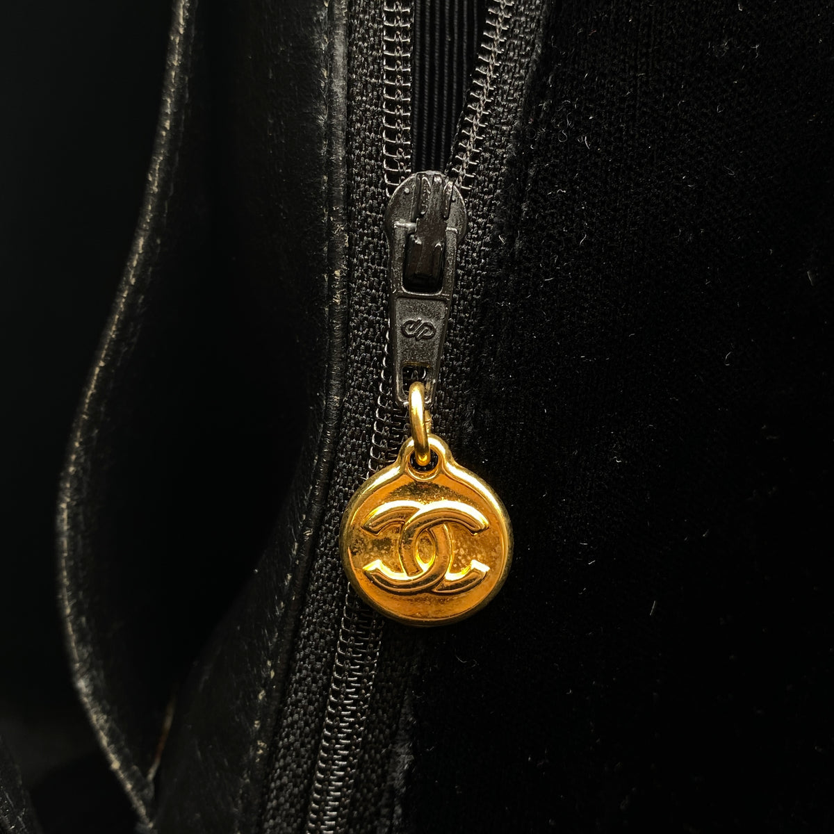 Chanel Vintage Black Velvet Quilted Shoulder Bag