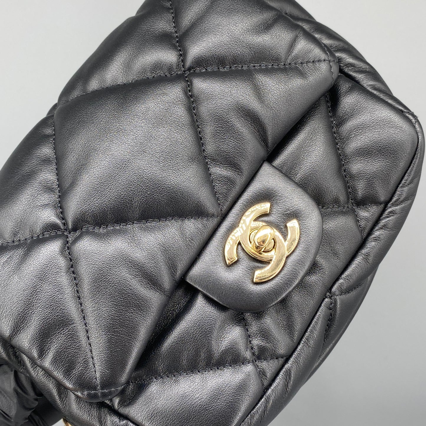 Chanel Black Quilted Bubbly Flap Crossbody Bag
