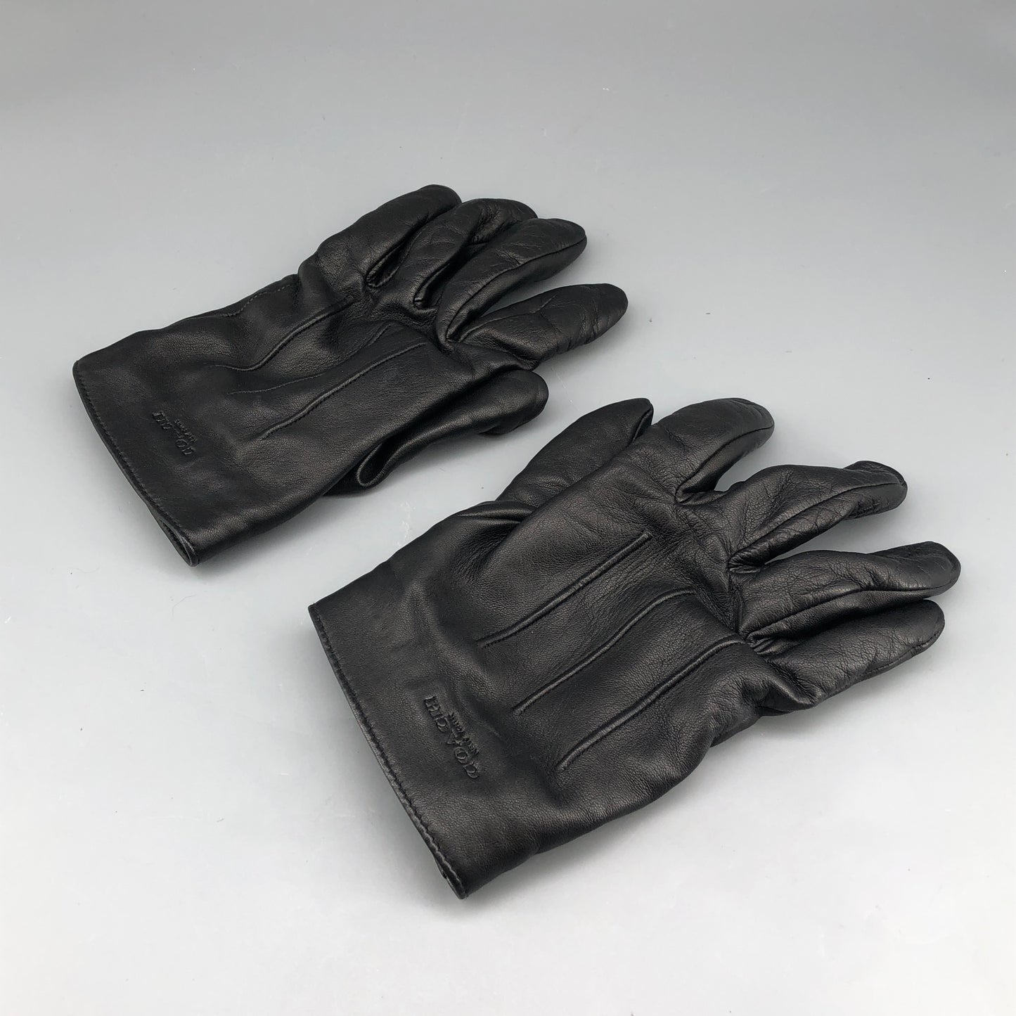 Coach Sheepskin Leather Gloves Size S Black