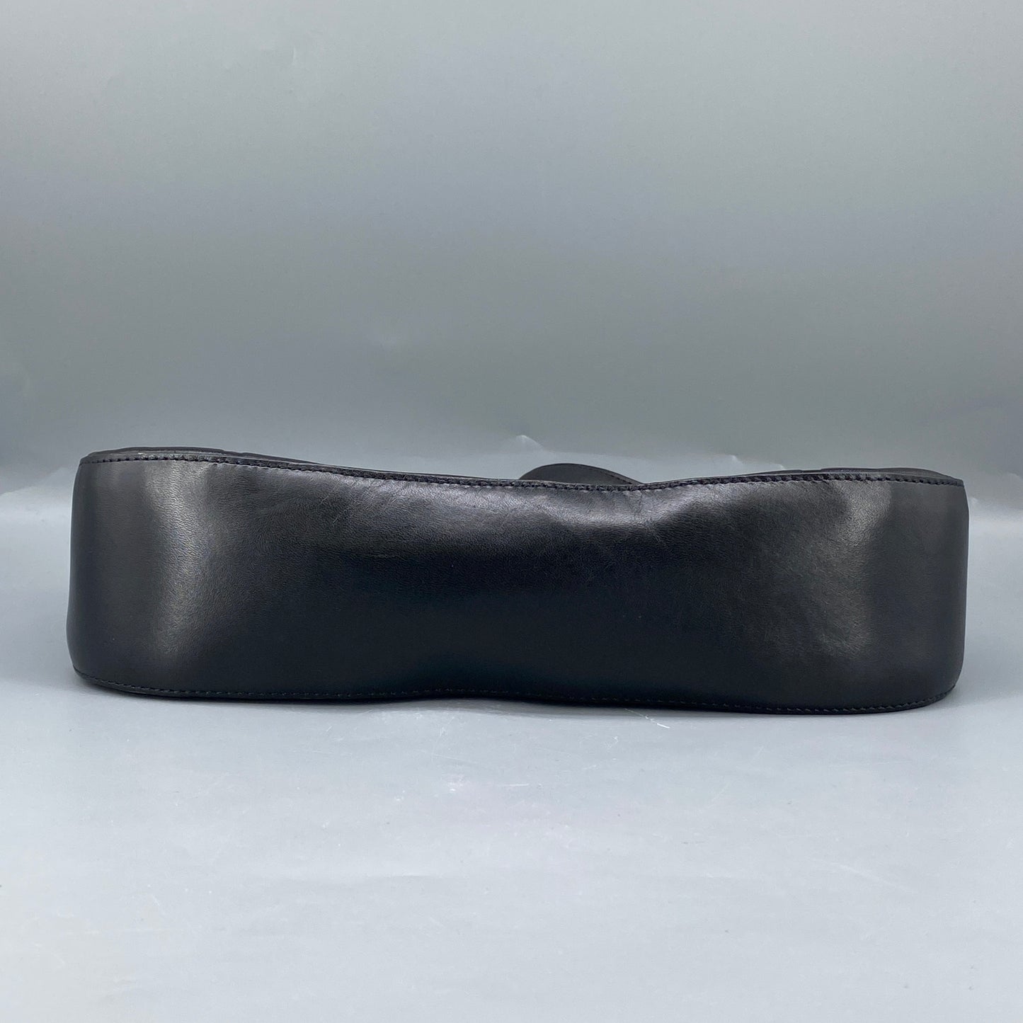 Giovanni Valentino Black Smooth Leather Logo Shoulder Bag