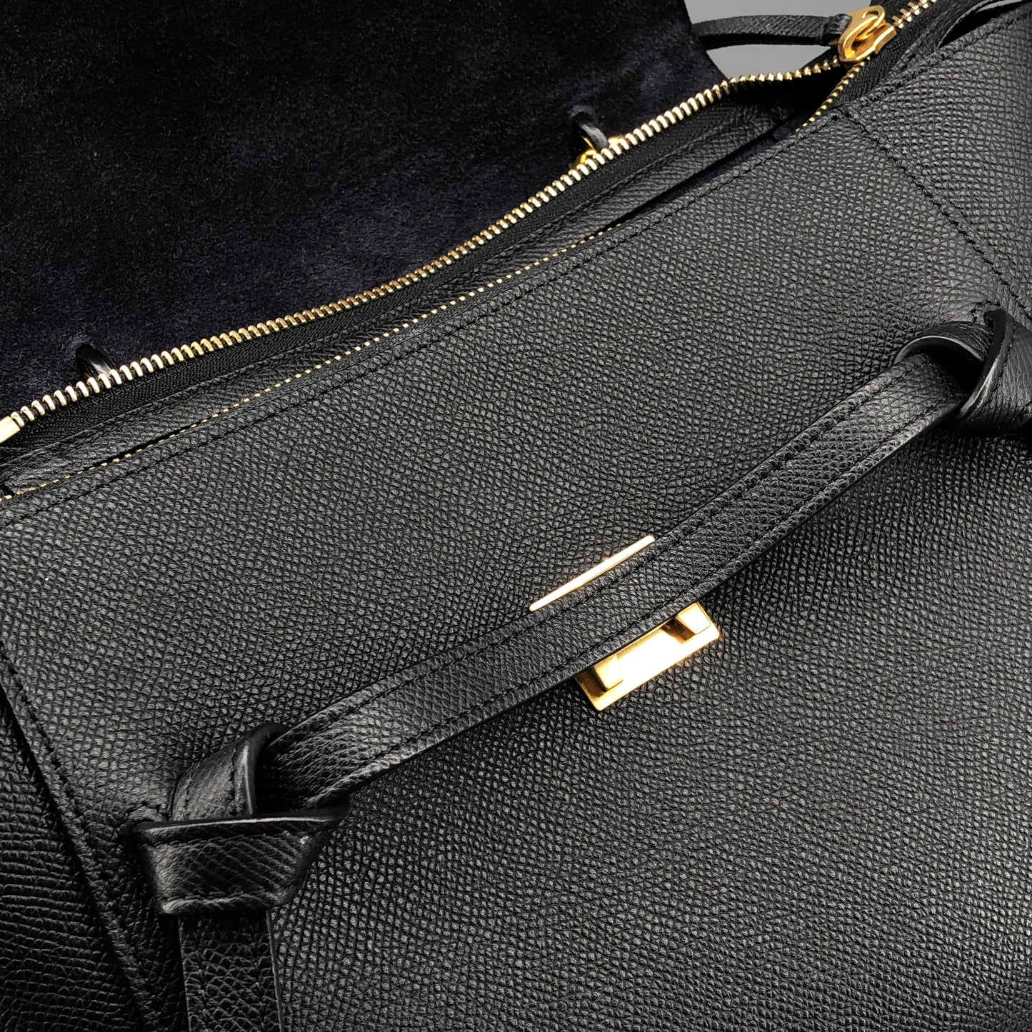 Celine Black Grained Calfskin Belt Bag Small