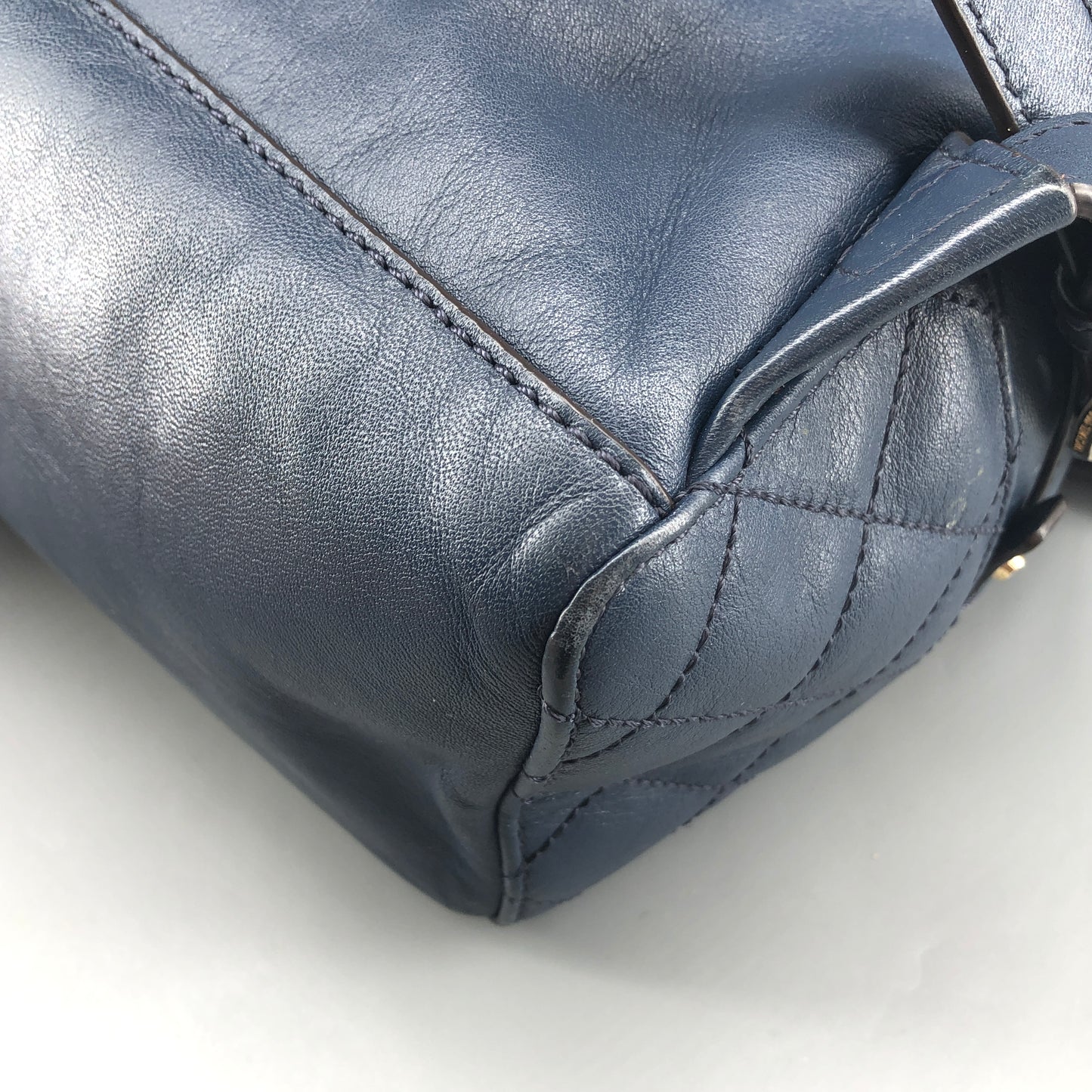 Michael Kors Quilted Leather Backpack Navy