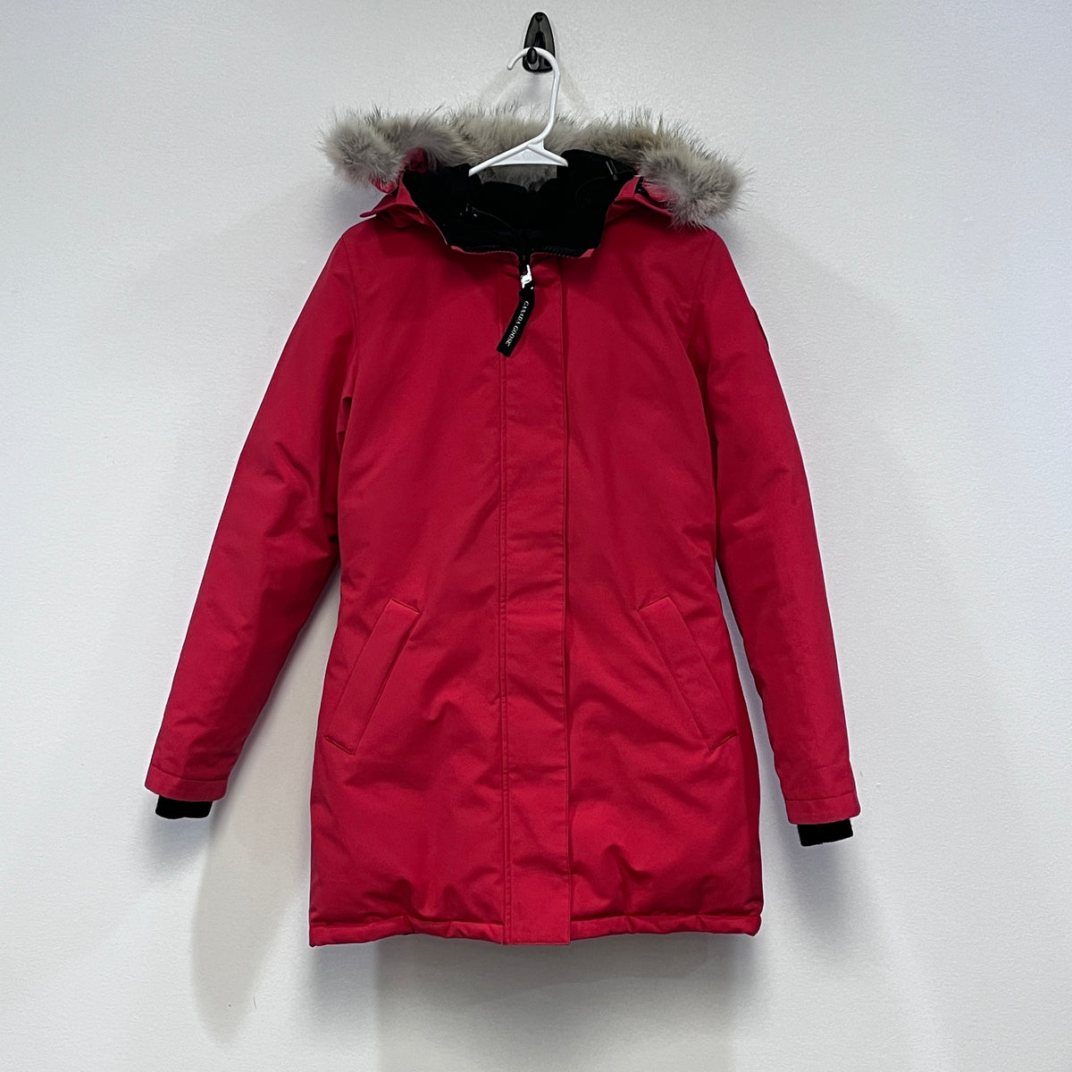 Canada Goose Red Fur Trim Parka Size S