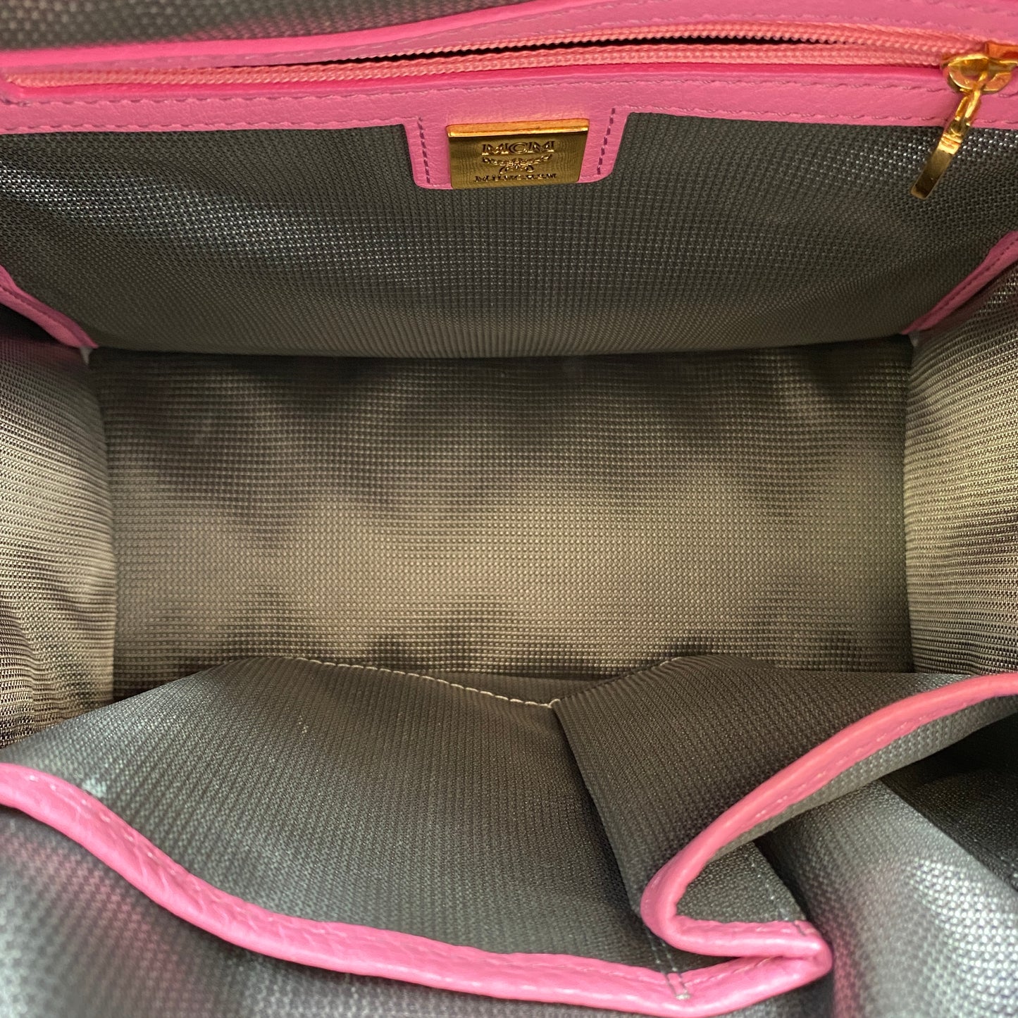 MCM Pink Visetos Print Backpack
