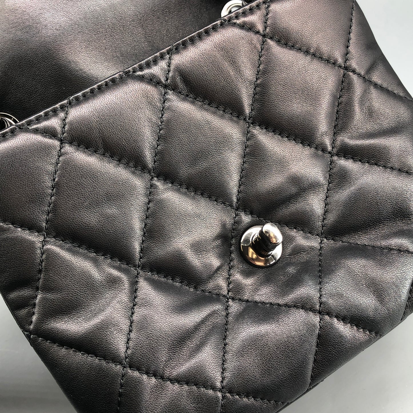 Chanel Lambskin Quilted Mini Chanel 3 Flap Black